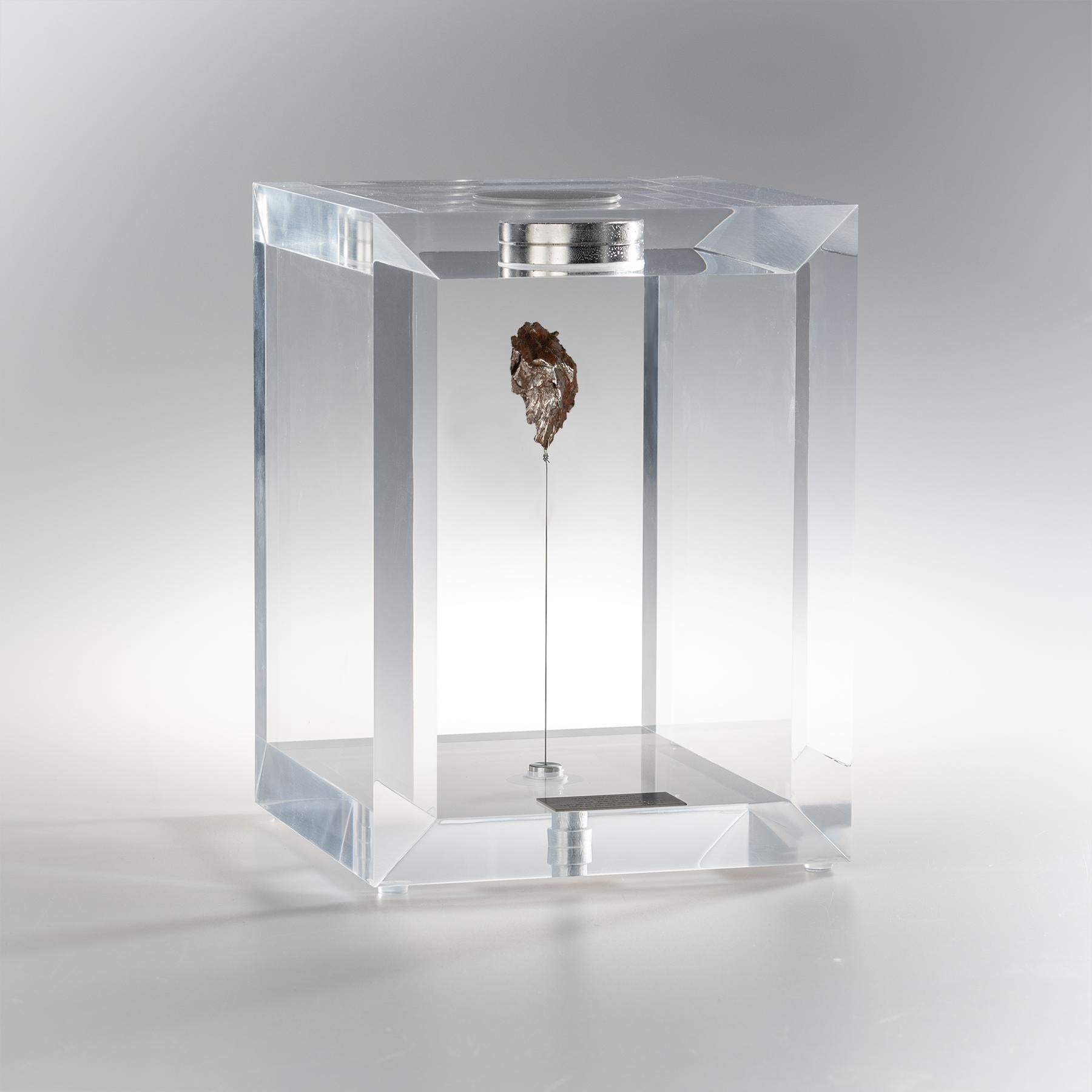 Space Box, russischer Sikhote Alin Meteorit in Acrylbox, Original-Design (Organische Moderne) im Angebot