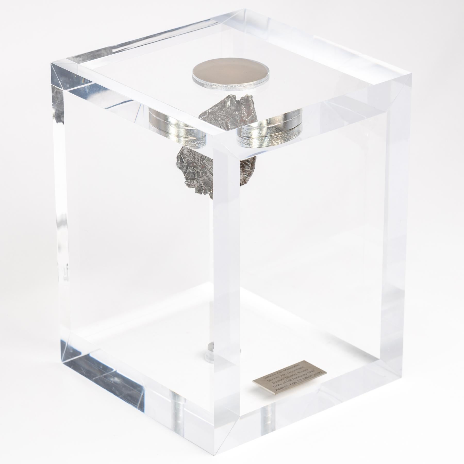 Original Design, Space Box, Russian Sikhote Alin Meteorite in Acrylic Box 1