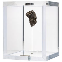 Original Design, Space Box, Russian Sikhote Alin Meteorite in Acrylic Box