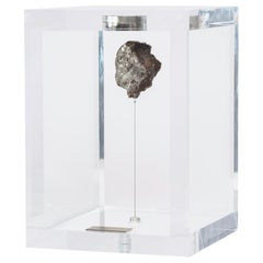 Original Design, Space Box, Russian Sikhote Alin Meteorite in Acrylic Box