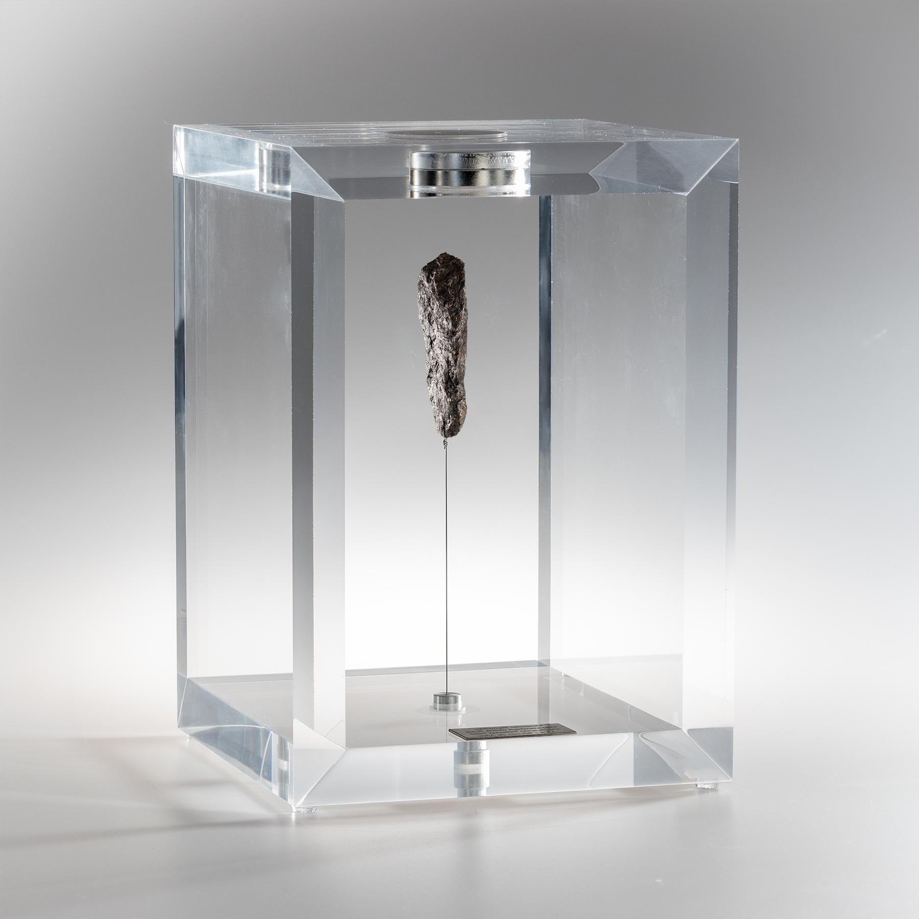 Organic Modern Original Design, Space Box, Swedish Muonionalusta, Meteorite in Acrylic Box For Sale