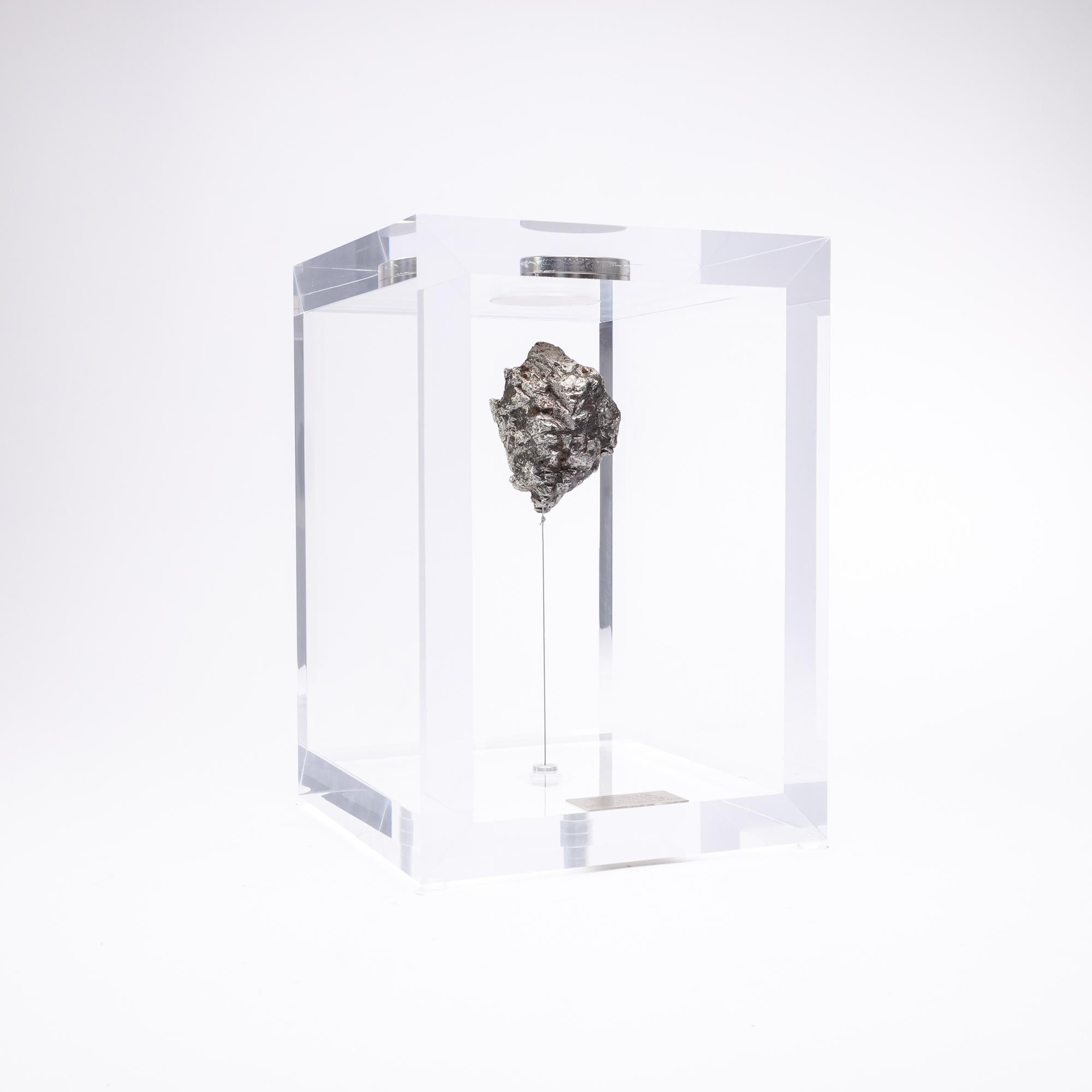 Original Design, Space Box, Swedish Muonionalusta, Meteorite in Acrylic Box In New Condition In Polanco, CDMX