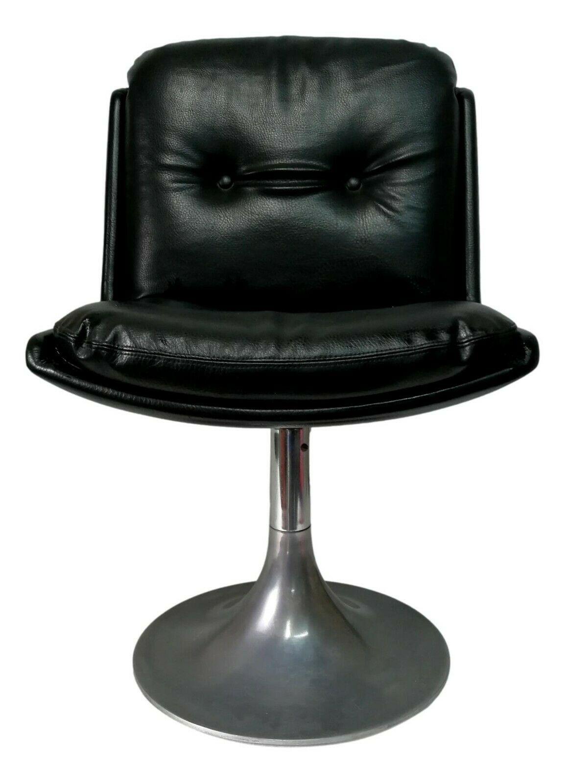 Leather Original design Tulip chair armchair, 1970s