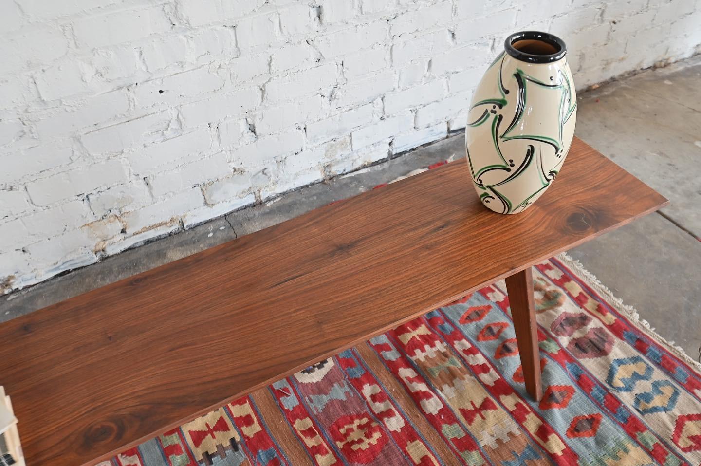 Carved Original Designed Walnut Coffee Table For Sale