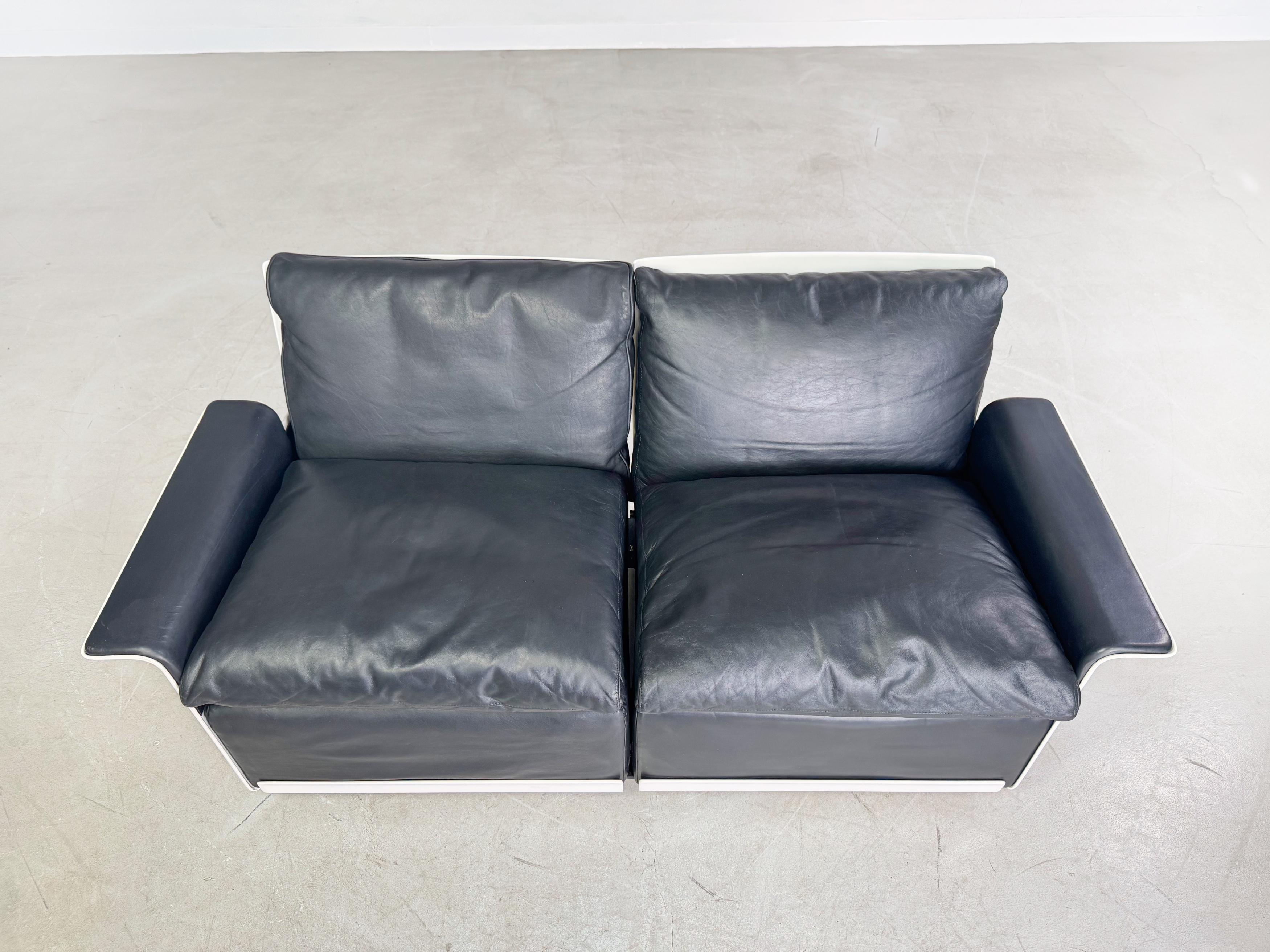Italian Original Dieter Rams Zweisitzer Sofa Vitsoe RZ 620 Bauhaus For Sale