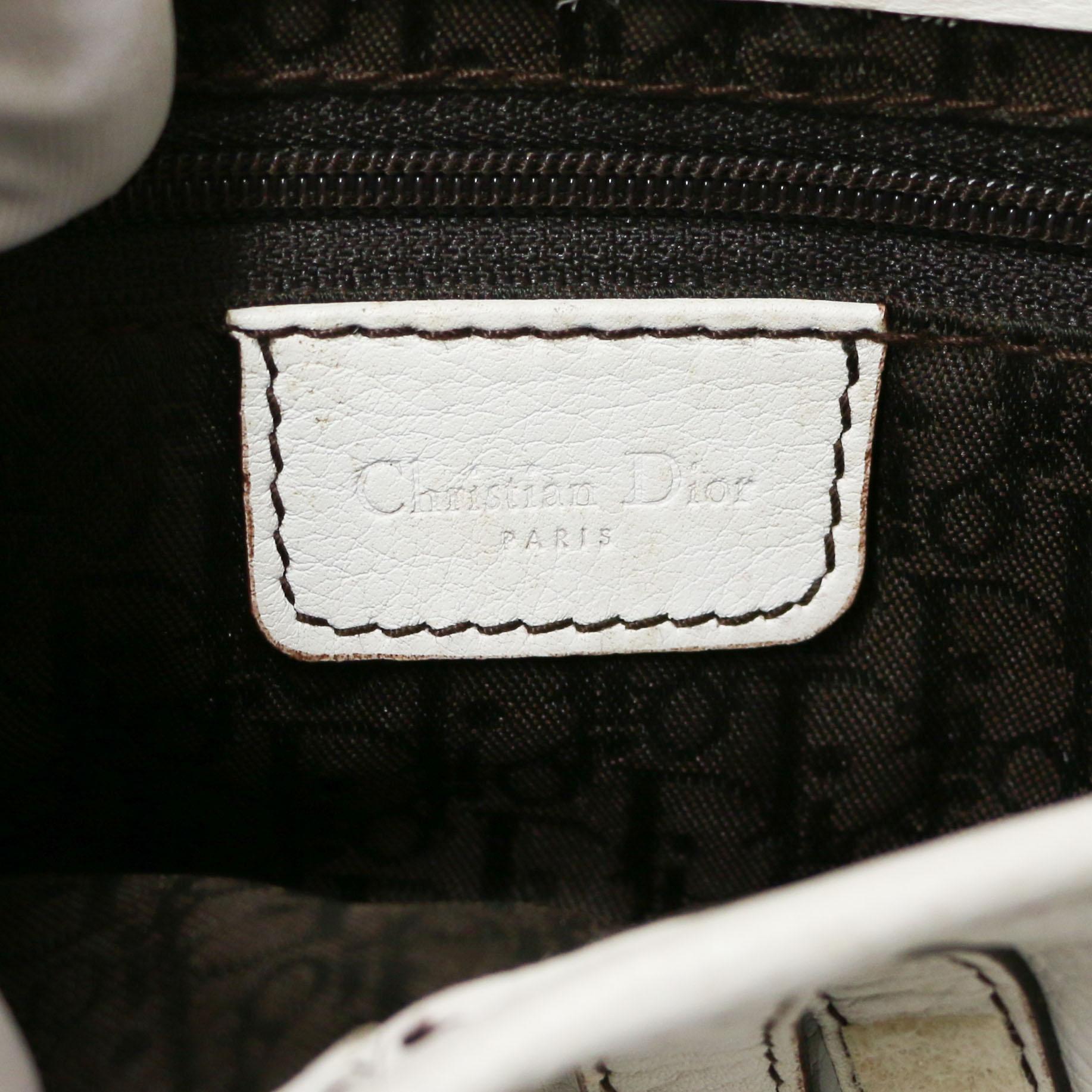 Original Dior White Saddle Bag 5