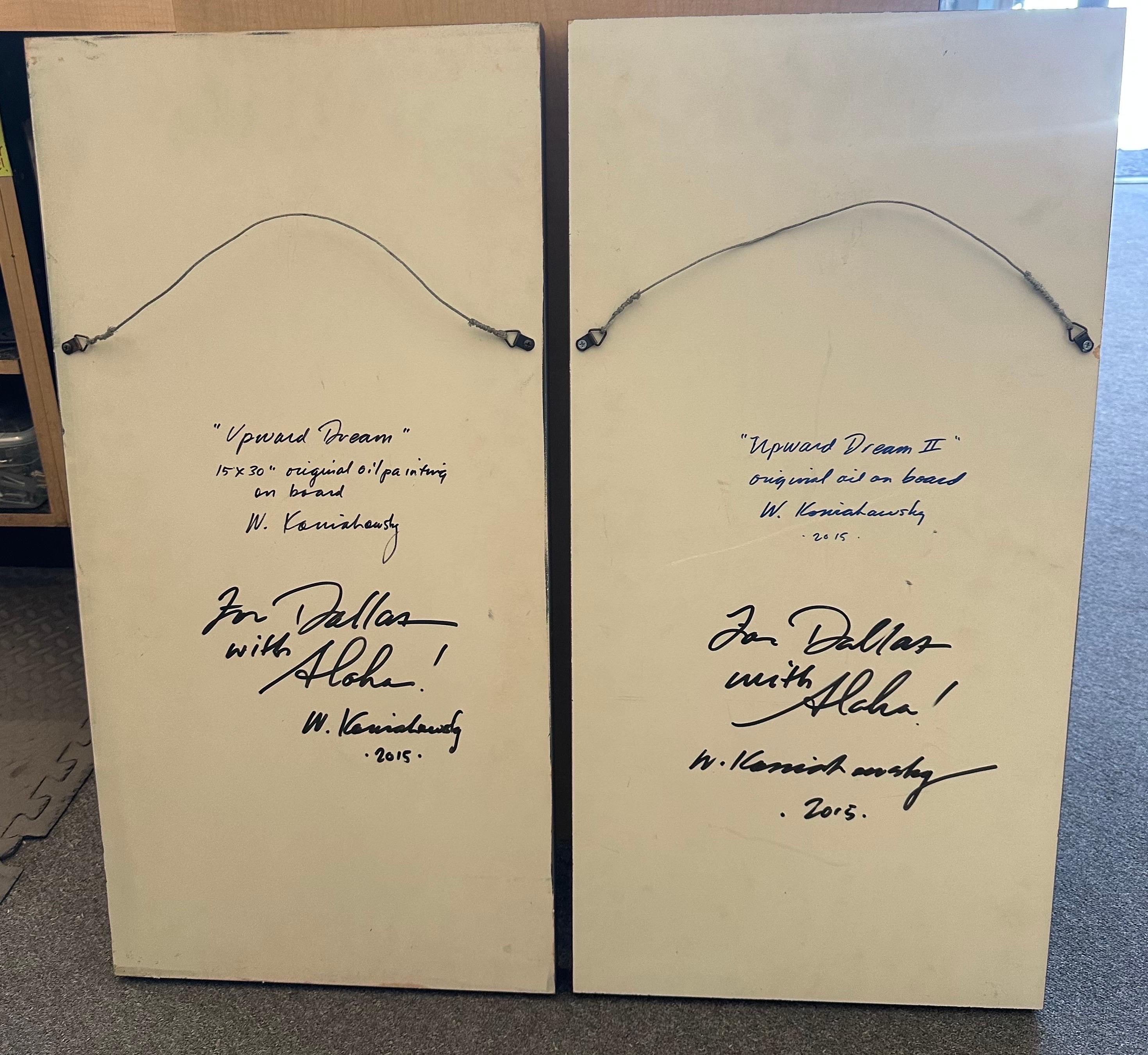 Original Diptychon Öl auf Karton „Upward Dream“ Gemälde von Wade Koniakowsky, Original im Angebot 8