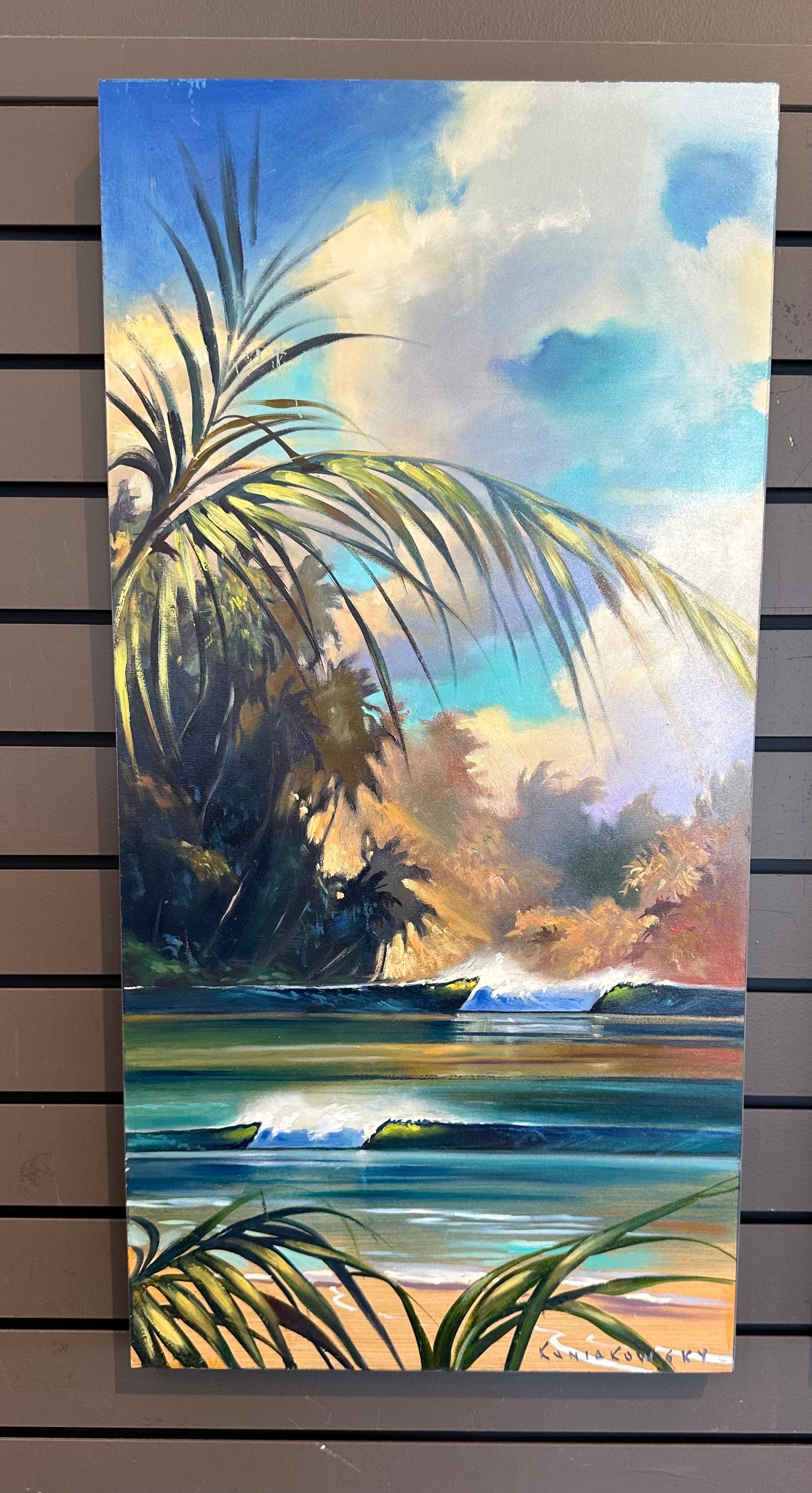 Original Diptychon Öl auf Karton „Upward Dream“ Gemälde von Wade Koniakowsky, Original (21. Jahrhundert und zeitgenössisch) im Angebot