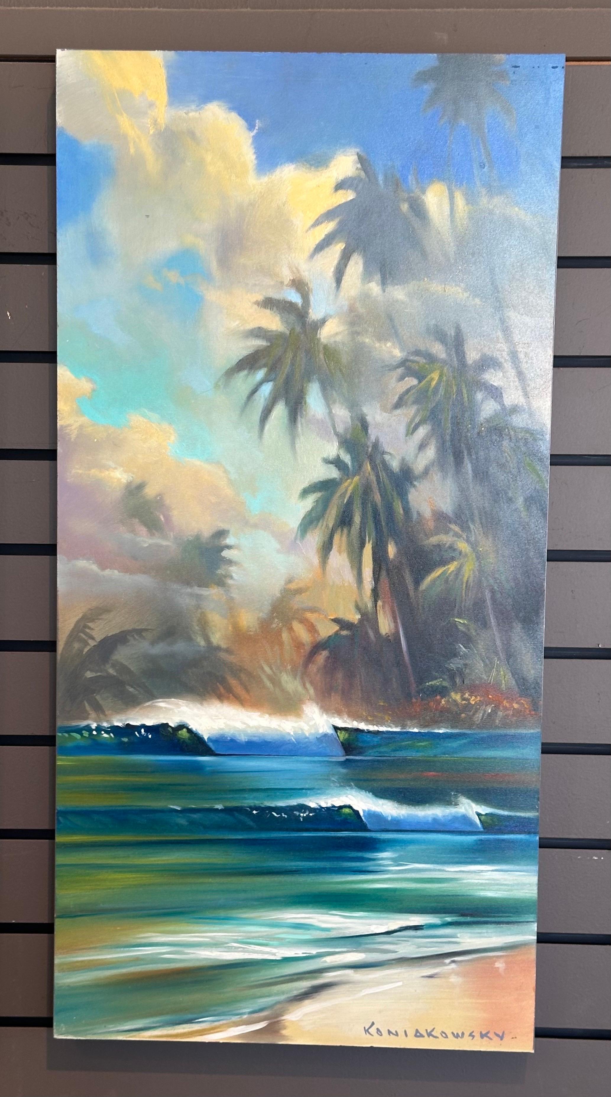 Original Diptychon Öl auf Karton „Upward Dream“ Gemälde von Wade Koniakowsky, Original (Acryl) im Angebot
