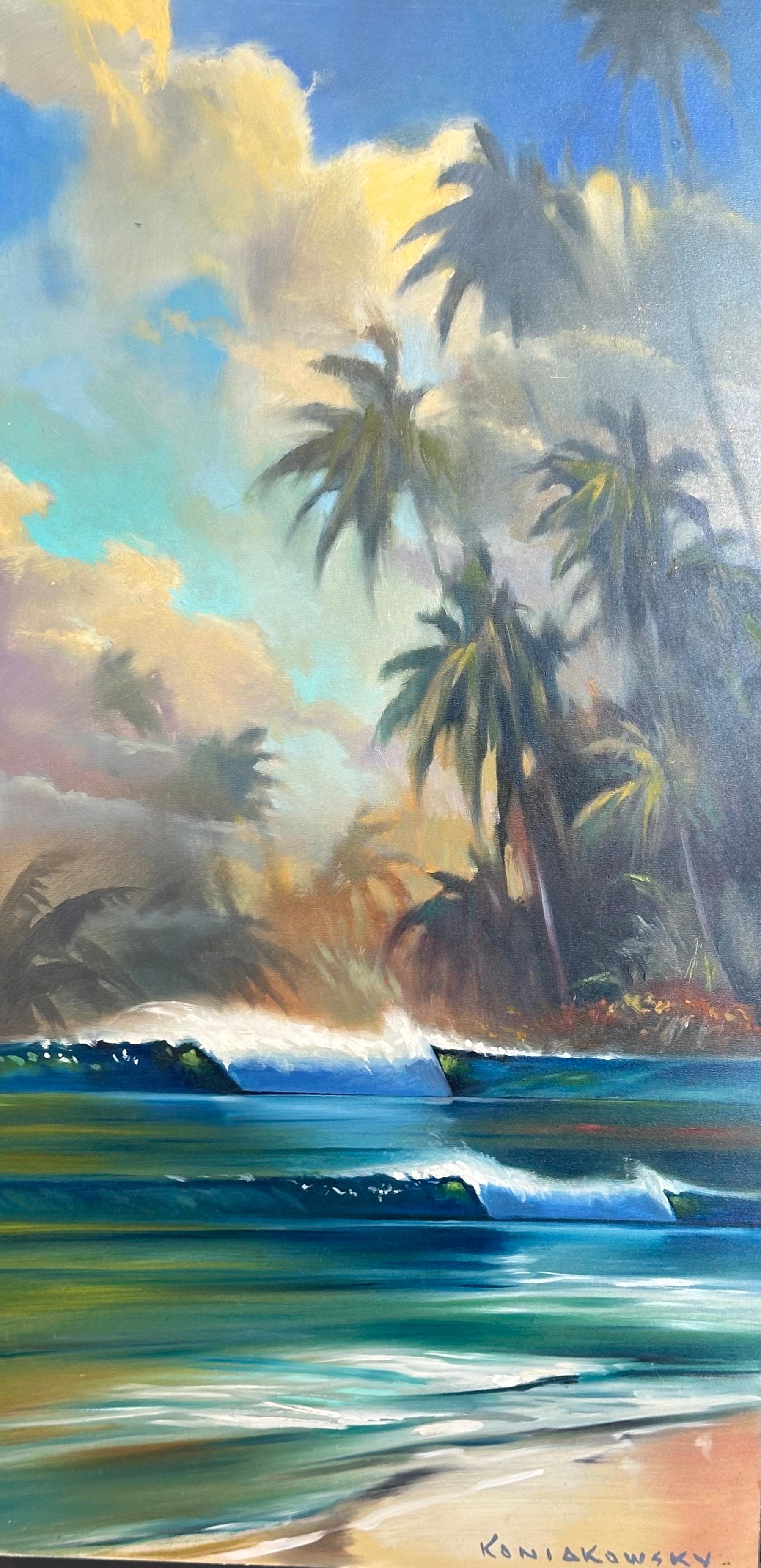 Original Diptychon Öl auf Karton „Upward Dream“ Gemälde von Wade Koniakowsky, Original im Angebot 1