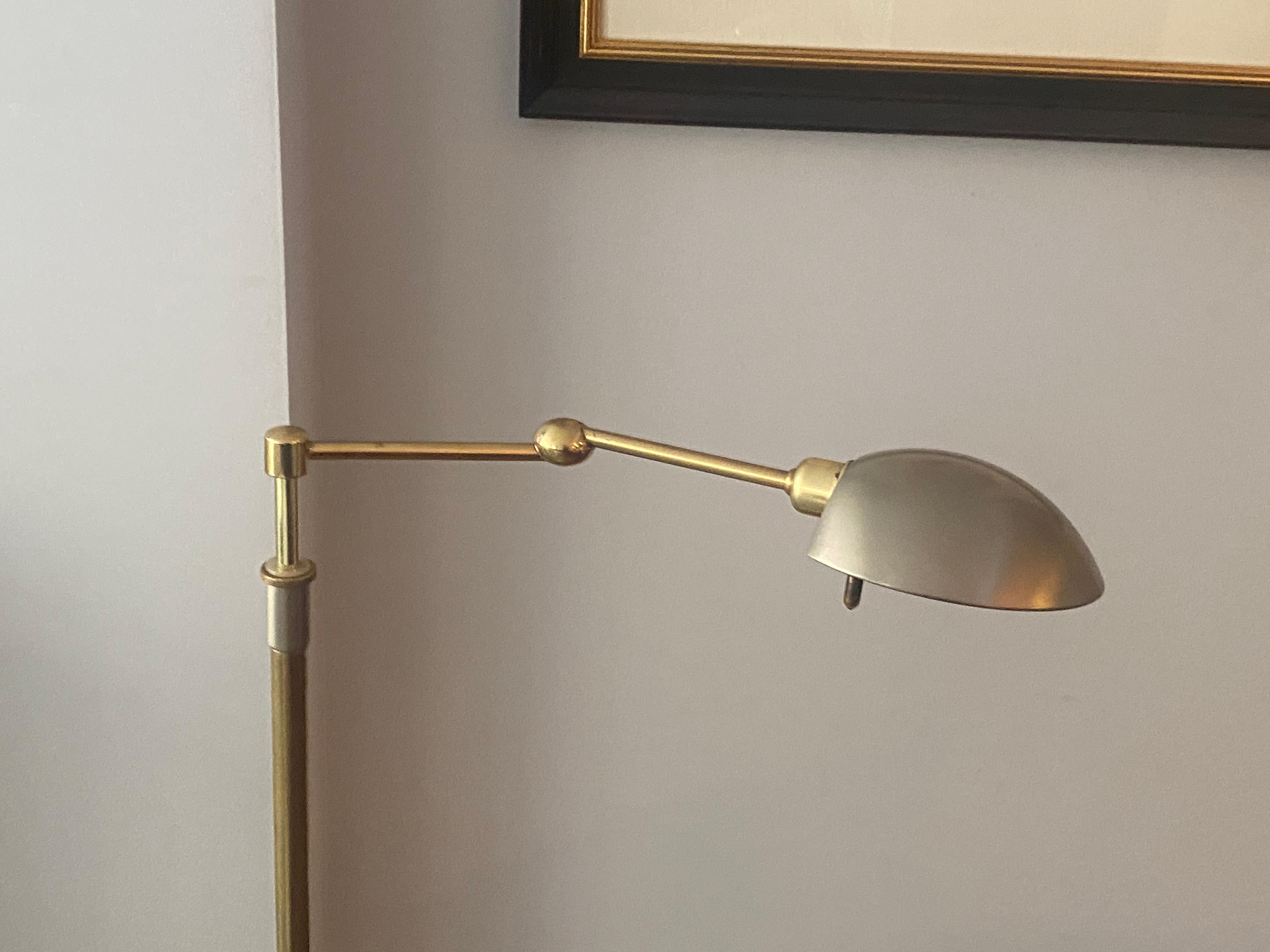 German Original Discontinued Holtkotter  Swing Arm Floor Lamp
