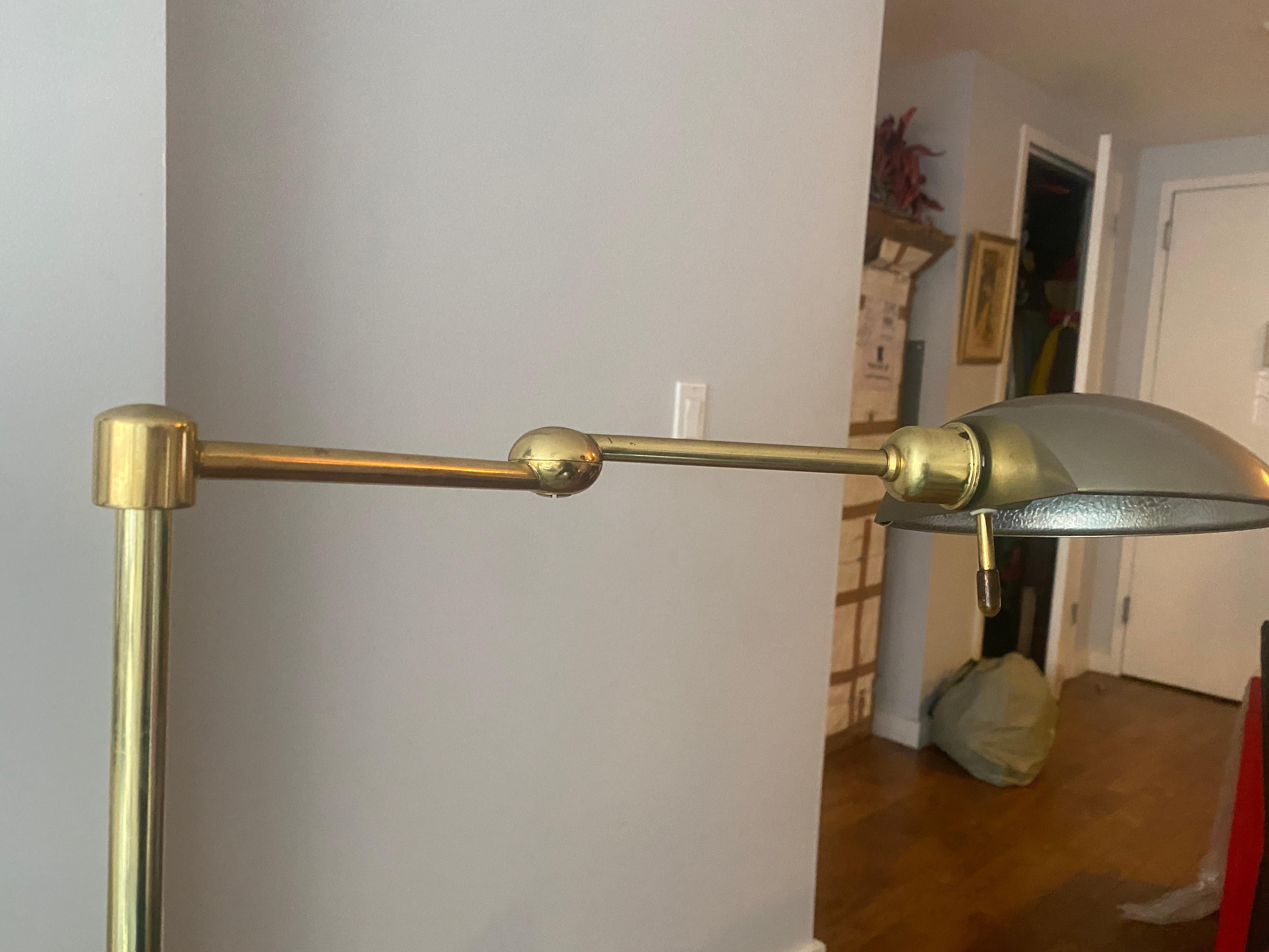 Original Discontinued Holtkotter  Swing Arm Floor Lamp In Good Condition In New York City, NY