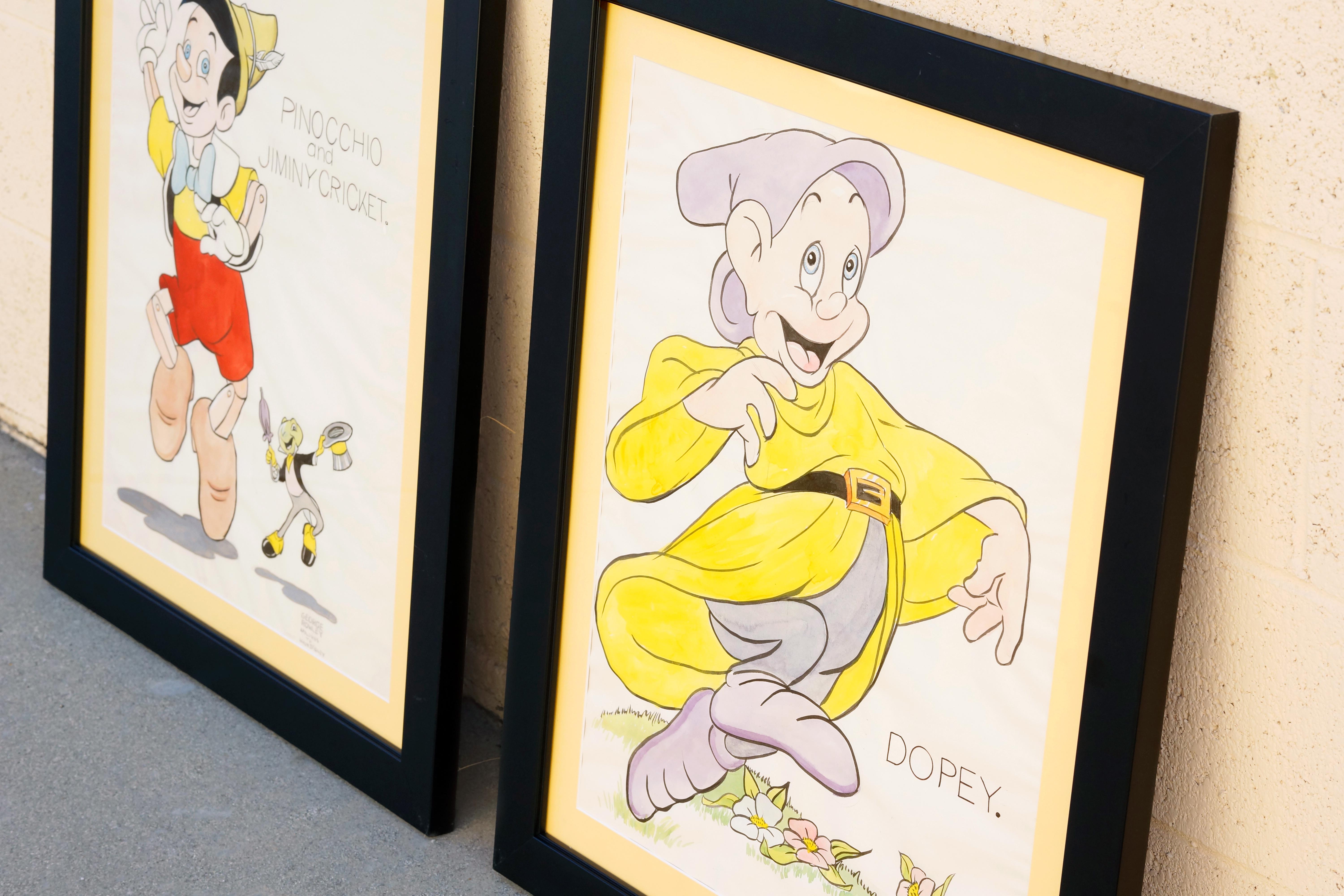 Americano Illustrazioni Disney originali del primo animatore Disney George Rowley