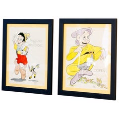 Illustrazioni Disney originali del primo animatore Disney George Rowley