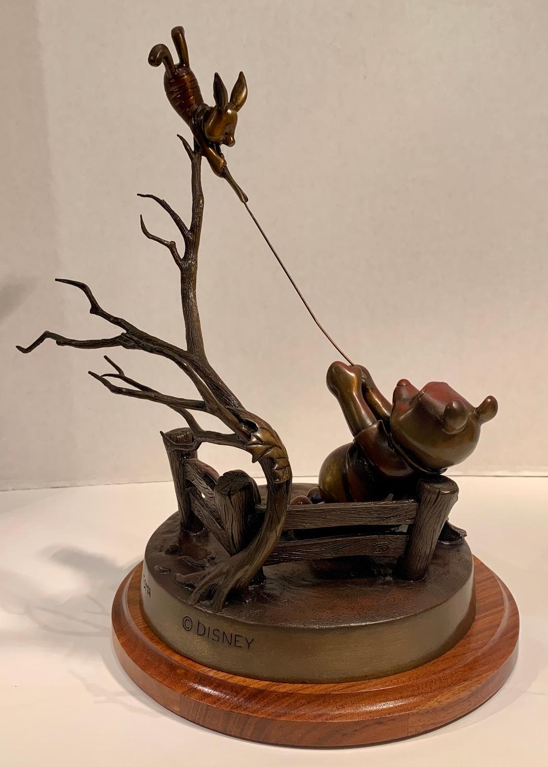 American Original Disney Winnie the Pooh Bronze Sculpture 