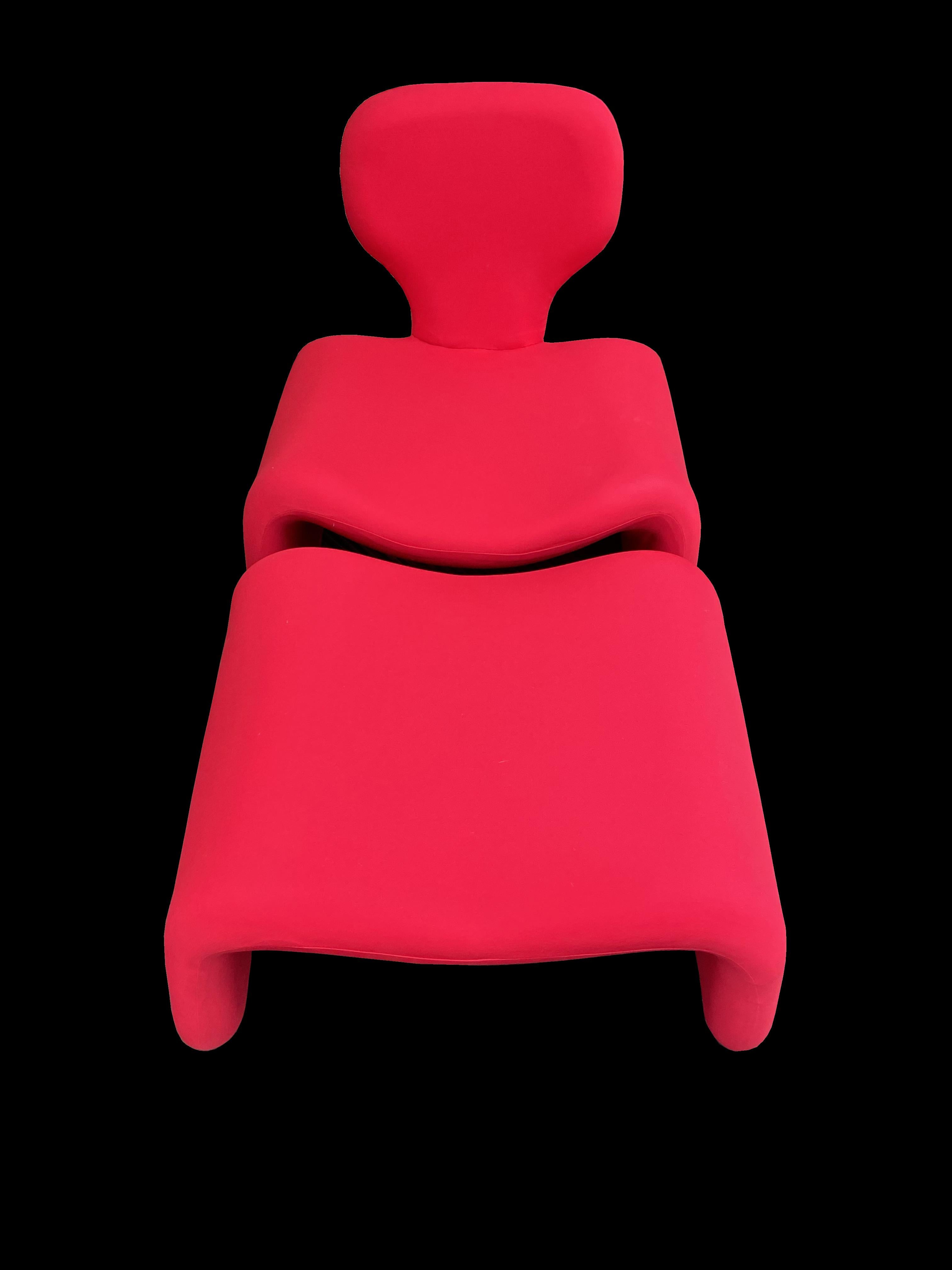 Space Age Original Djinn Chair and Ottoman by Olivier Mourgue for Airborne