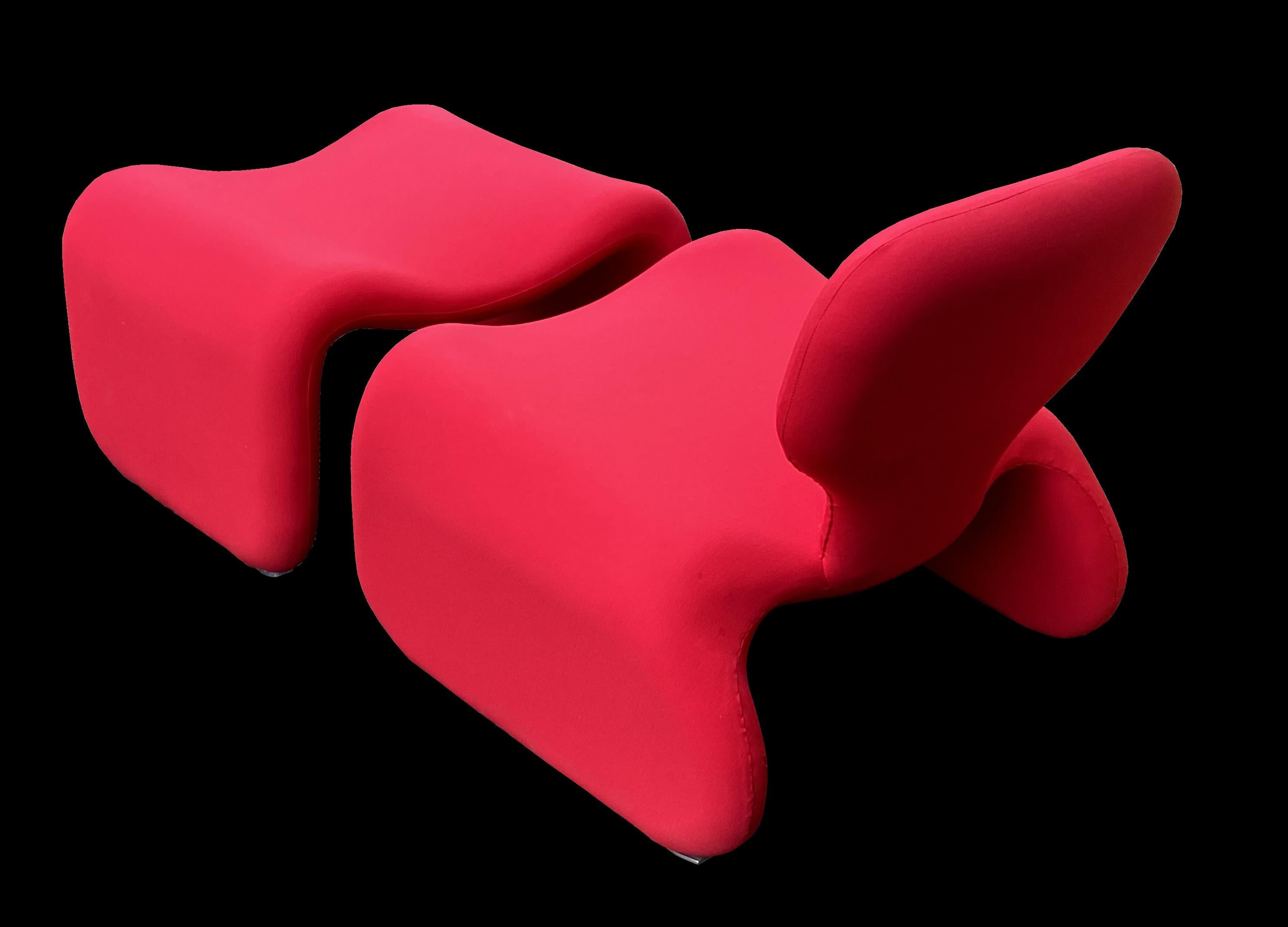 French Original Djinn Chair and Ottoman by Olivier Mourgue for Airborne