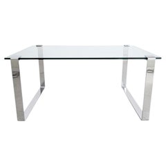 Original Draenert Glas Esstisch Klassik Design Tisch Chrom