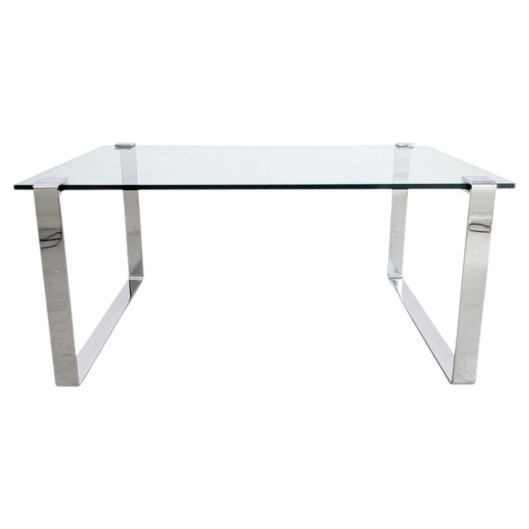 Original Draenert Glas Esstisch Klassik Design Tisch Chrom