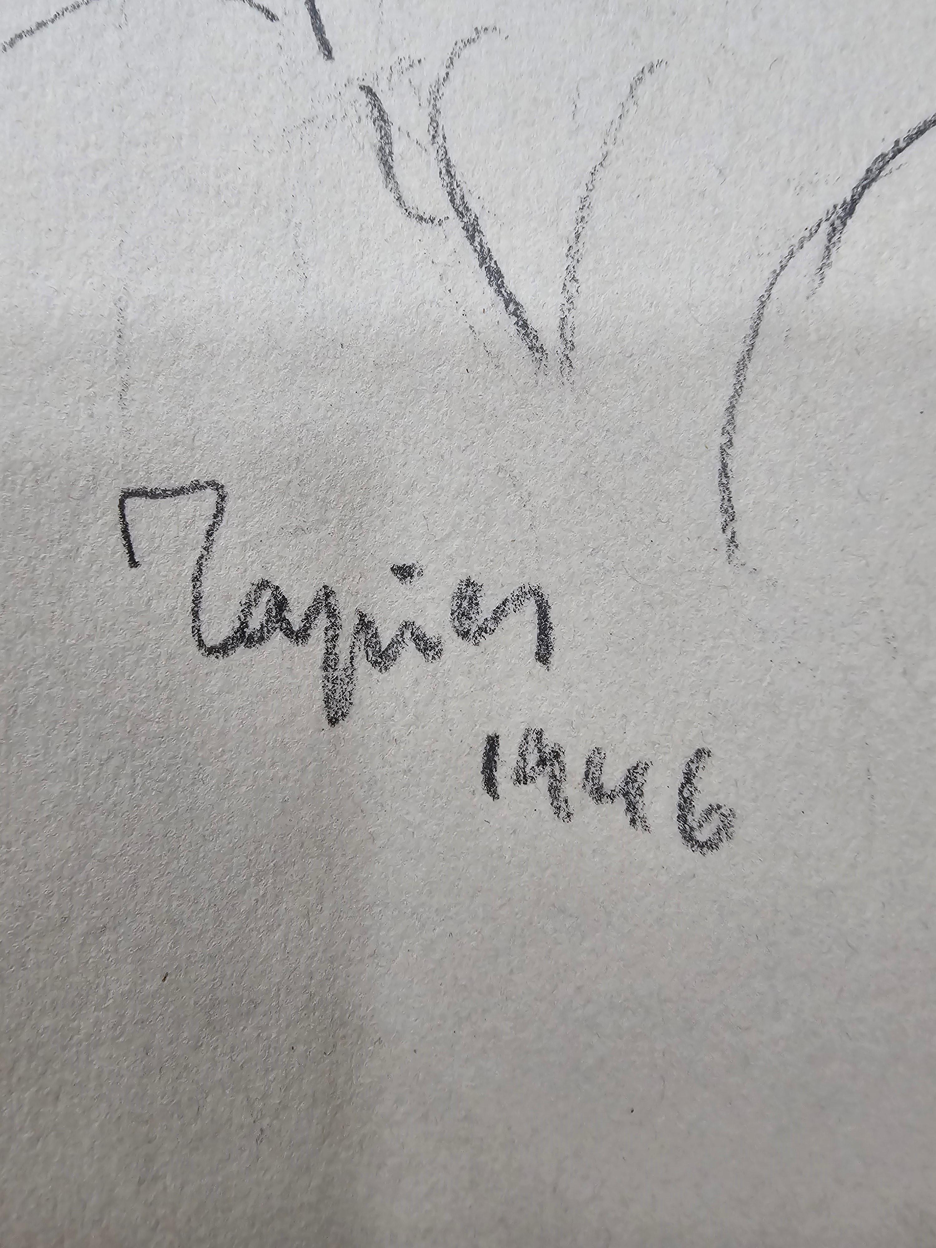 This significant pencil drawing, a self-portrait by Antoni Tàpies (Barcelona, December 13, 1923 – February 6, 2012), showcases the distinctive and introspective style of one of Spain's most celebrated modern artists.

Features:
Artist: Antoni