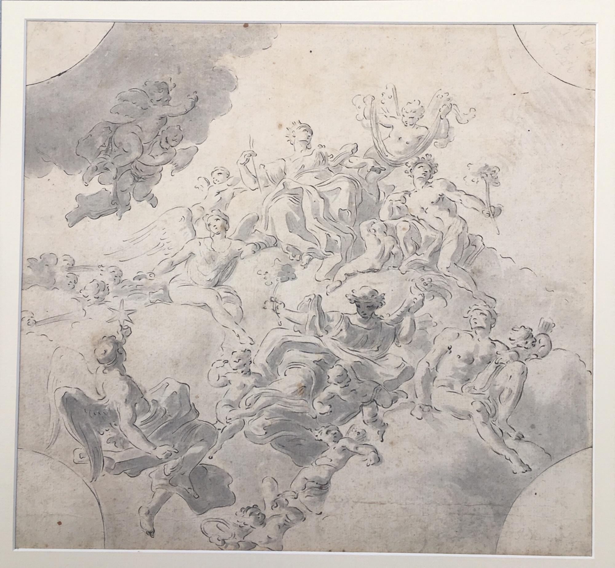 Original Originalzeichnung, Kreis von Giovanni Battista Tiepolo 1696-1770 Venedig, Italien (Rokoko) im Angebot