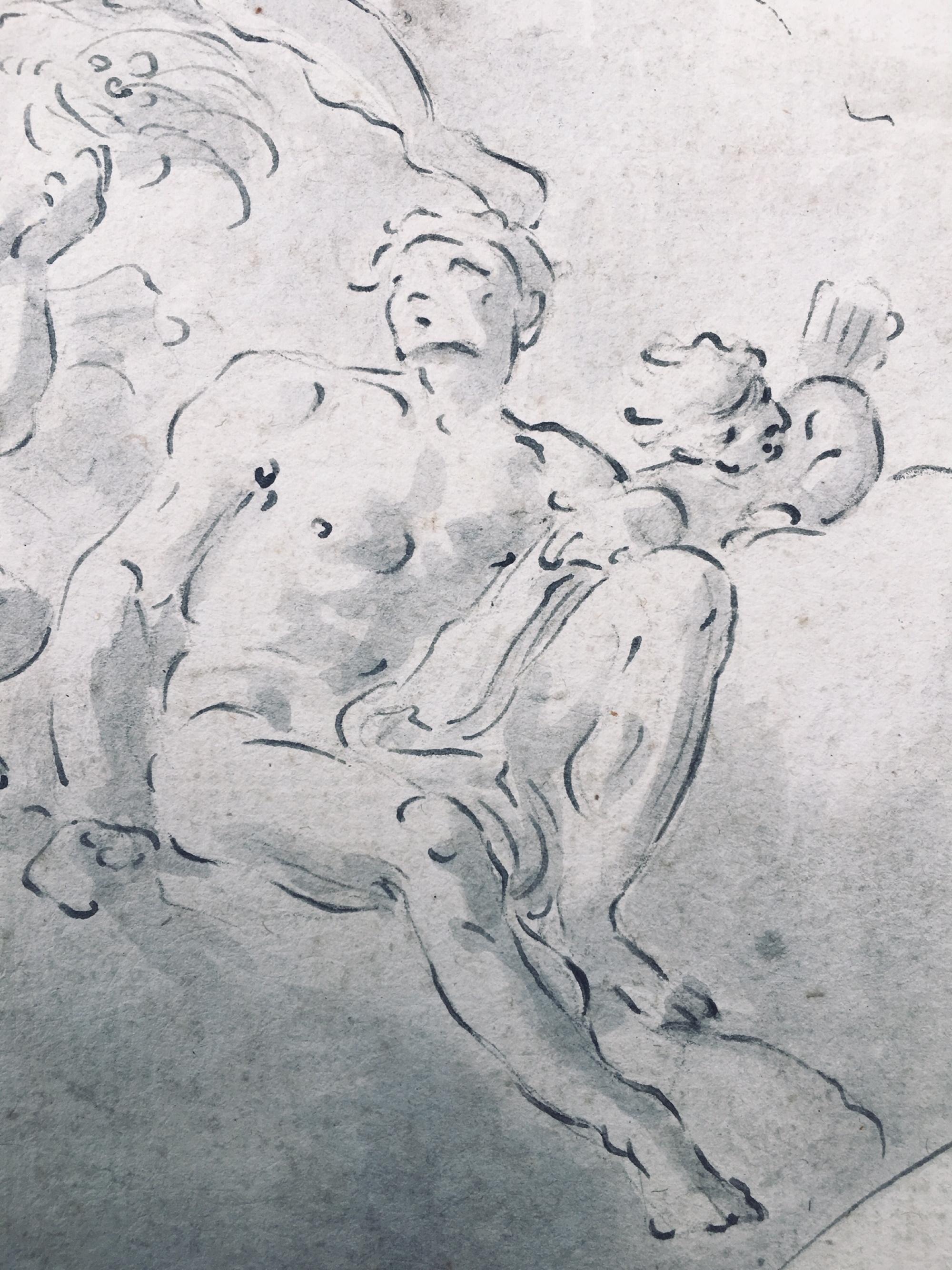 18th Century and Earlier Original Drawing, Circle of Giovanni Battista Tiepolo 1696-1770 Venice, Italy For Sale