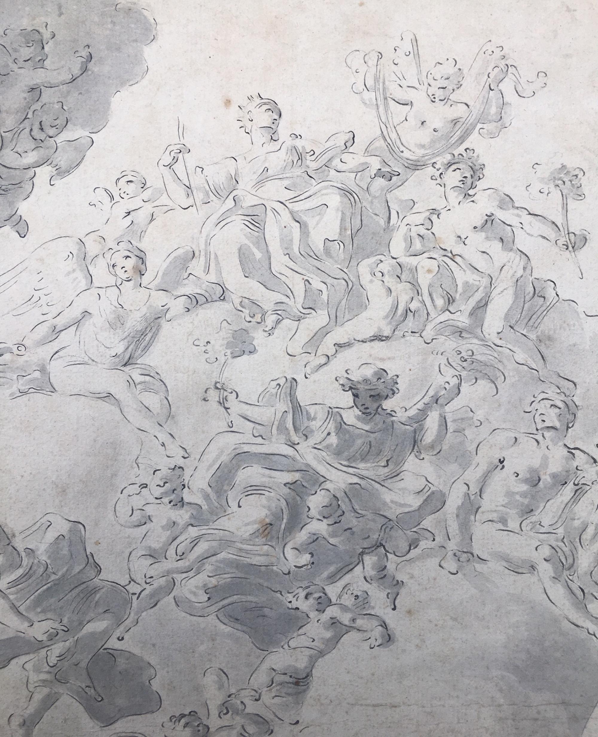 Original Originalzeichnung, Kreis von Giovanni Battista Tiepolo 1696-1770 Venedig, Italien (Papier) im Angebot