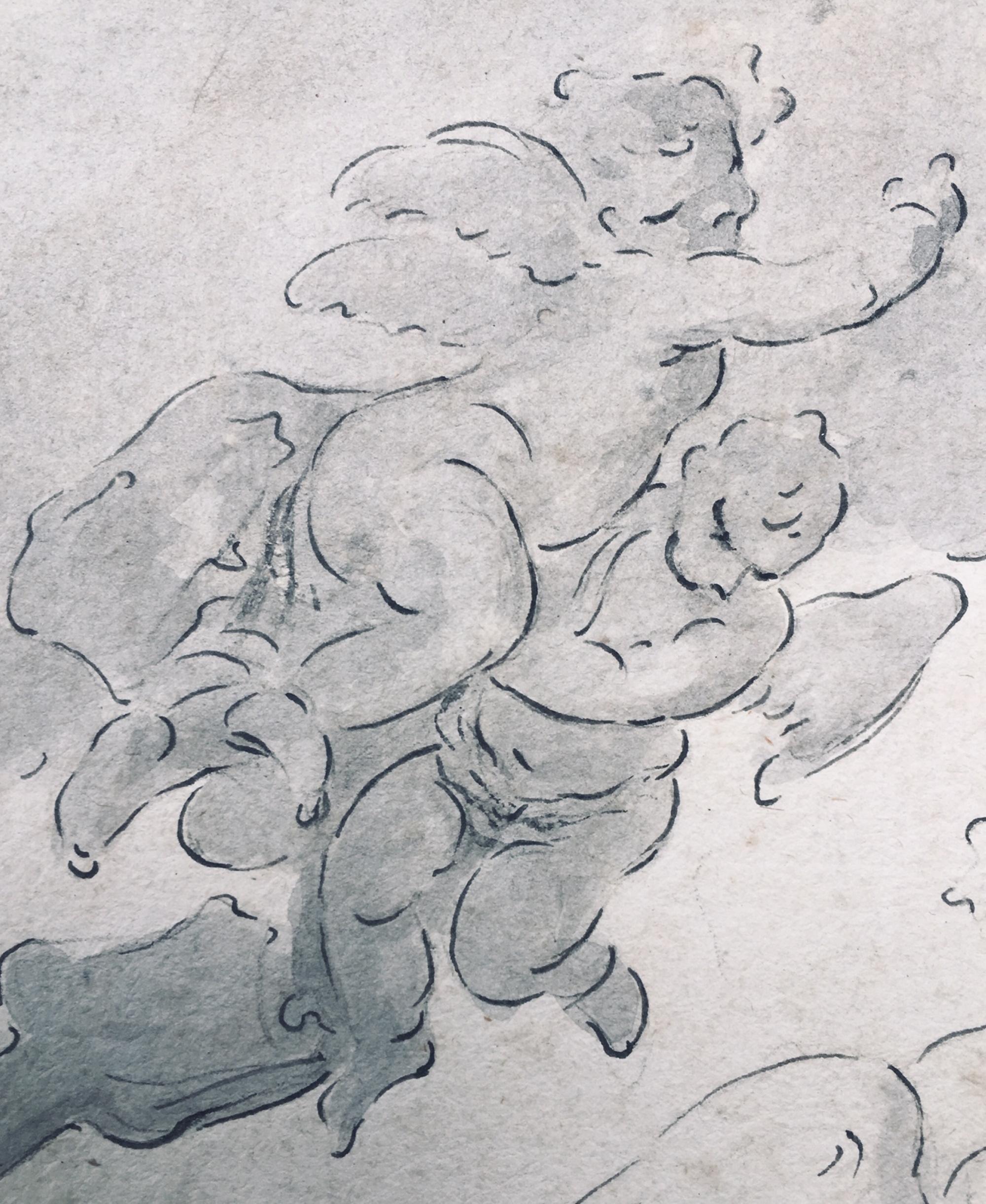 Original Originalzeichnung, Kreis von Giovanni Battista Tiepolo 1696-1770 Venedig, Italien im Angebot 1