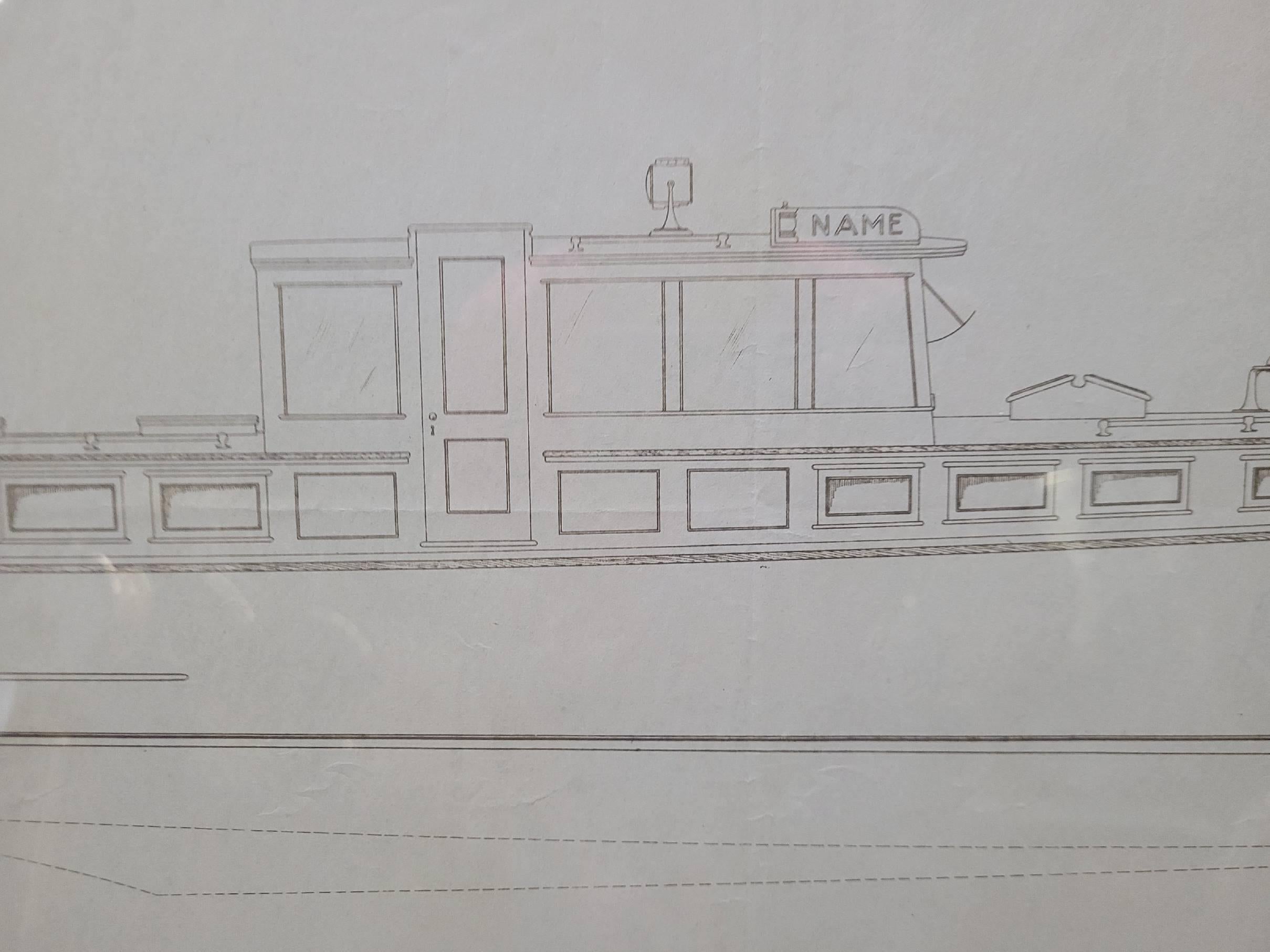 Original-Zeichnung einer Achtundvierzig-Fuß-Yacht von George Lawley im Angebot 5