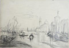 Original Drawing of The Grand Canal, Venice by Robert Hindmarsh Grundy, C.1850