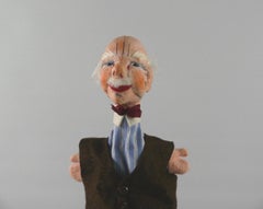 Original Dresden Artist Doll / Hand Puppet - Grandfather, 1970s
