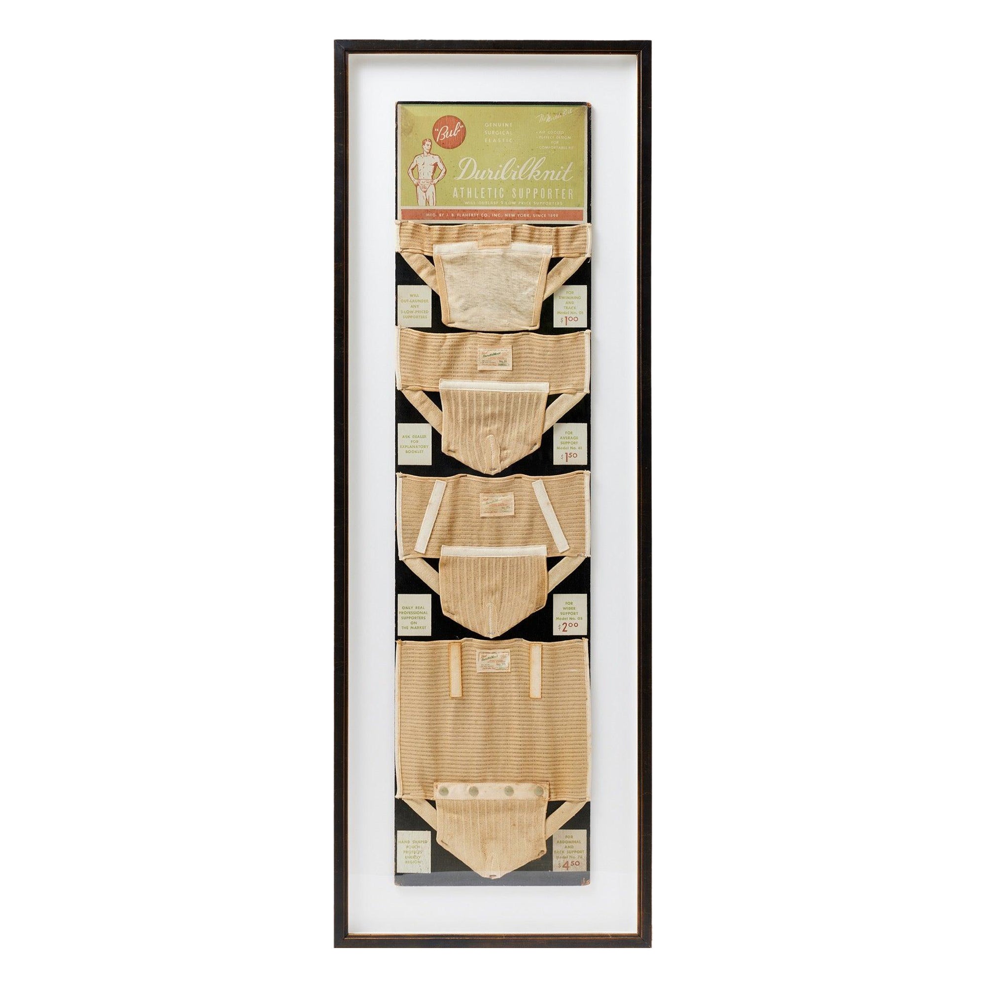 Original Duribilknit Athletic Supporter Merchandising Display für JB Flaherty Co, Original