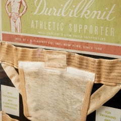 Affiche d'origine Duribilknit Athletic Supporter Merchandising Display pour JB Flaherty Co