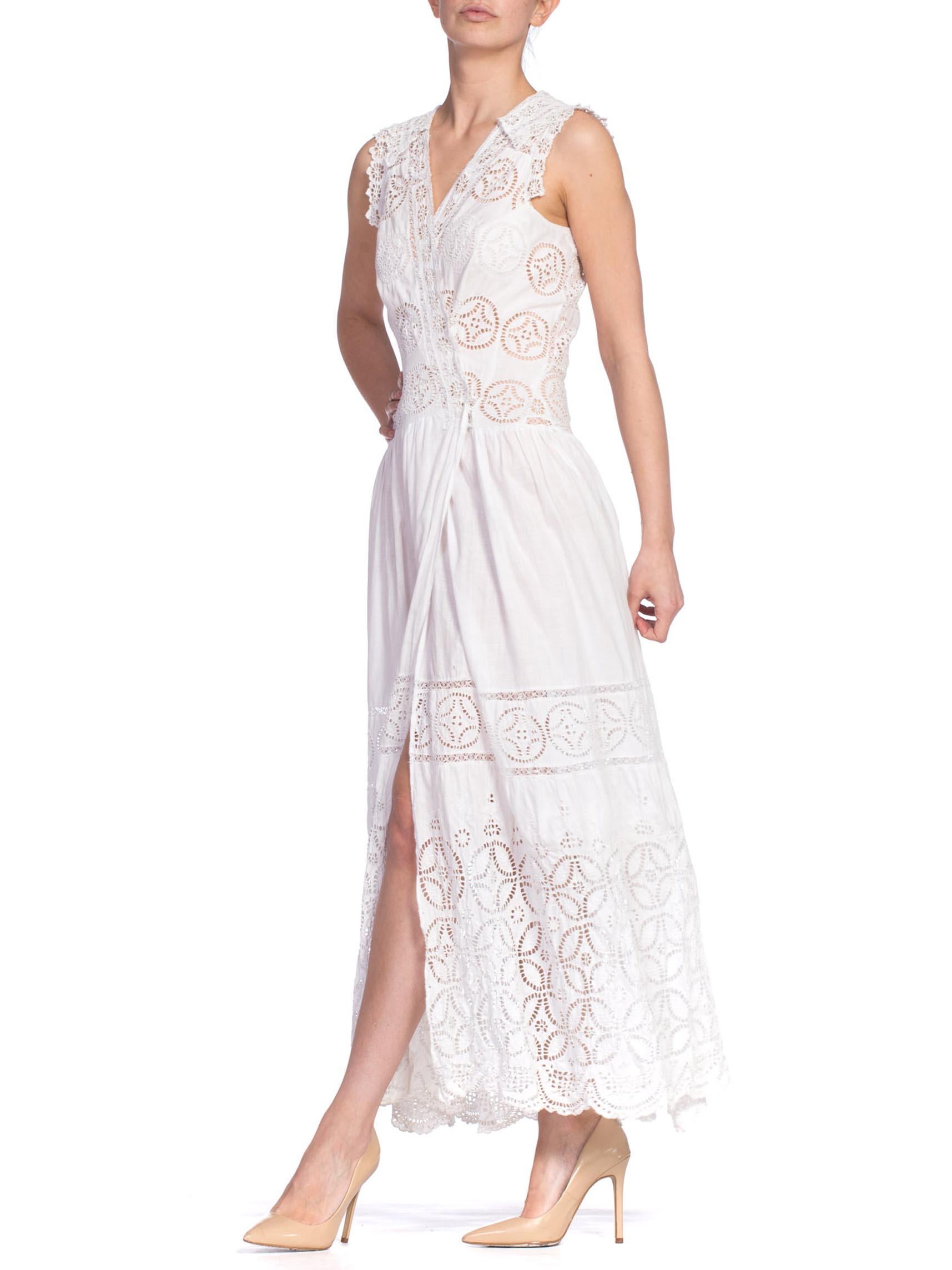 Women's Original Duster Jacket Dress by Morphew Made from Edwardian Cotton Lace