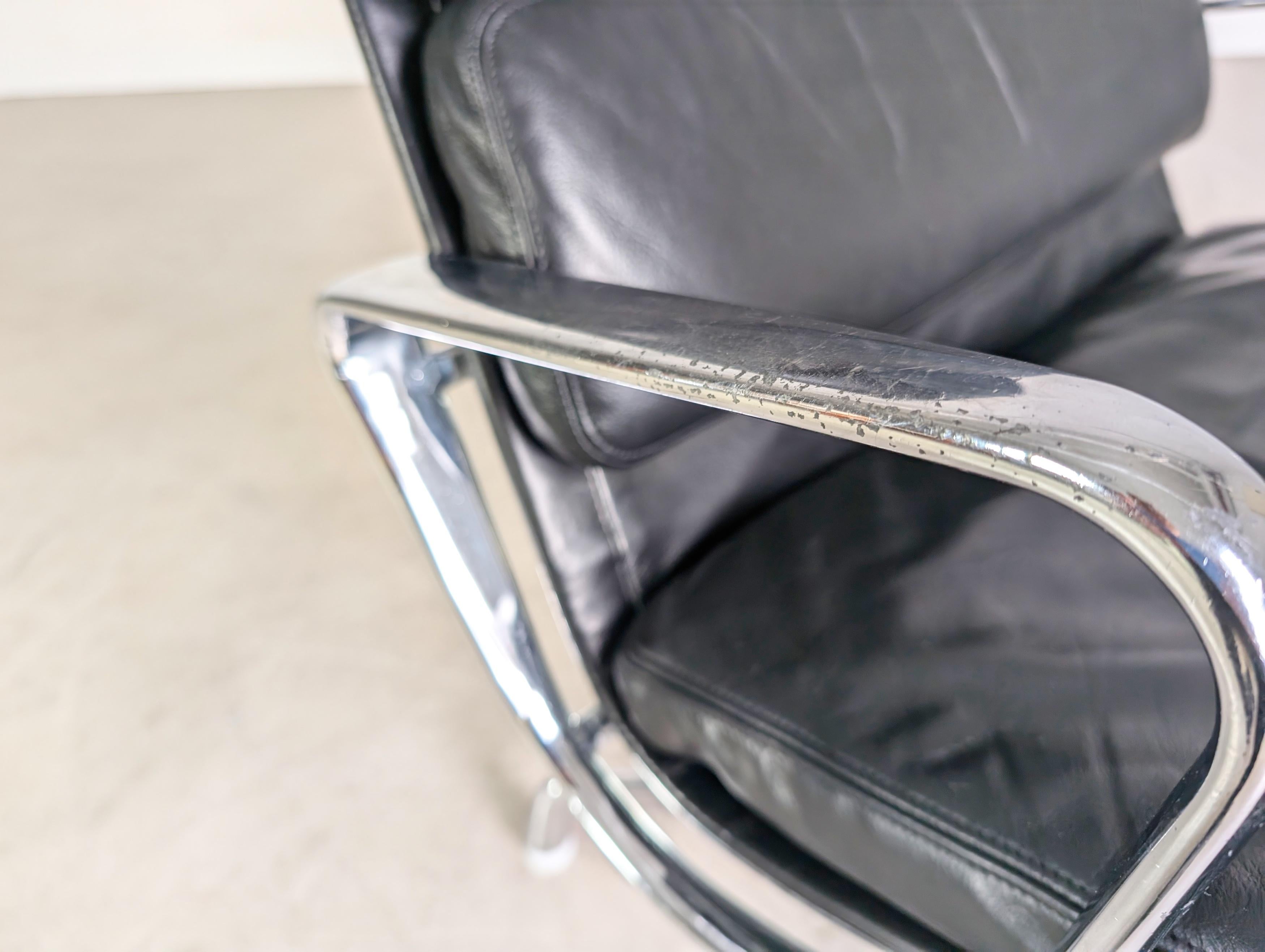 Original EA 216 Sessel Herman Miller Charles Ray Eames soft pad en vente 1