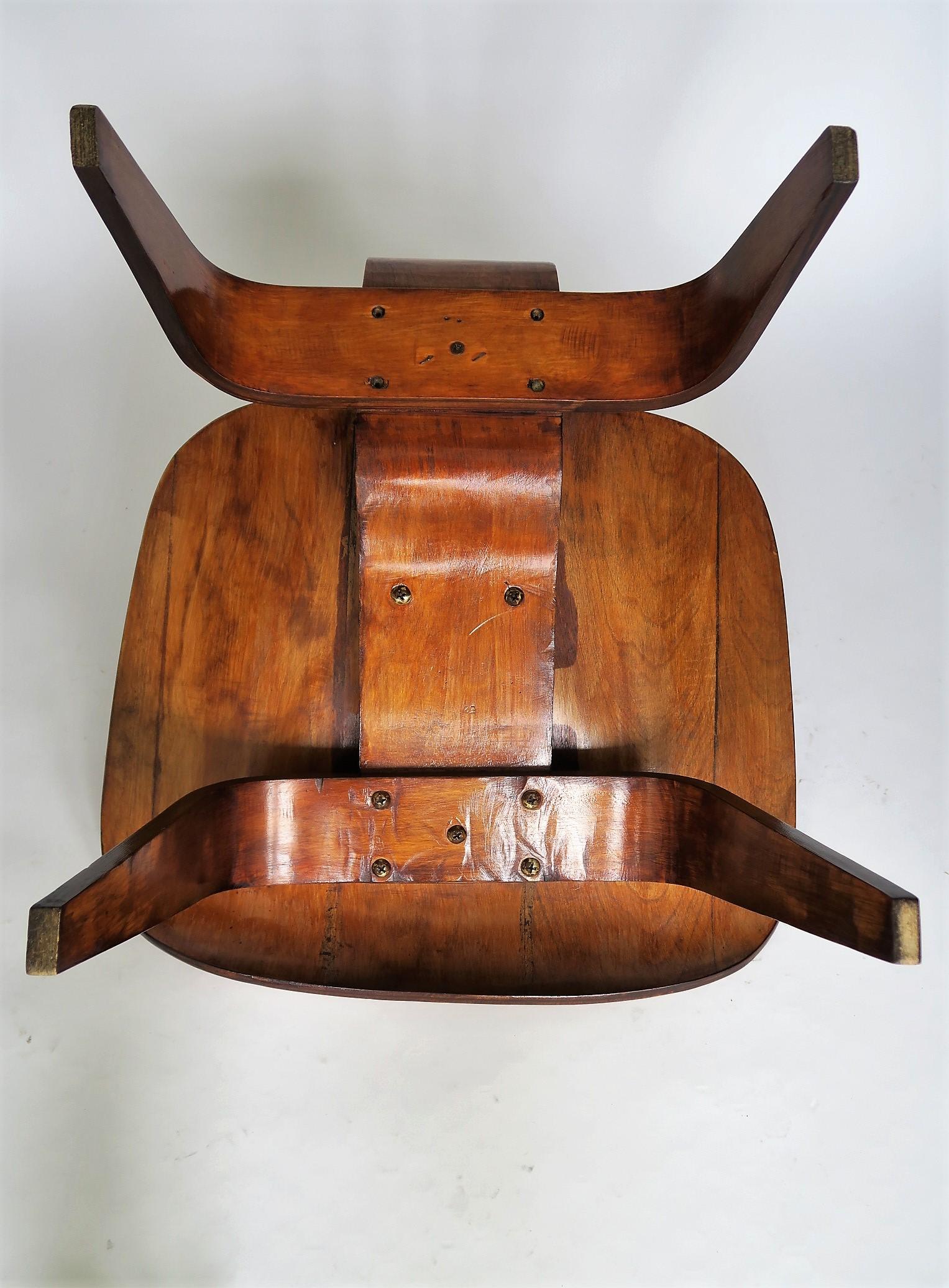 Fauteuil de salon original Eames LCW en contreplaqué d'érable pour Herman Miller, vers 1940 5
