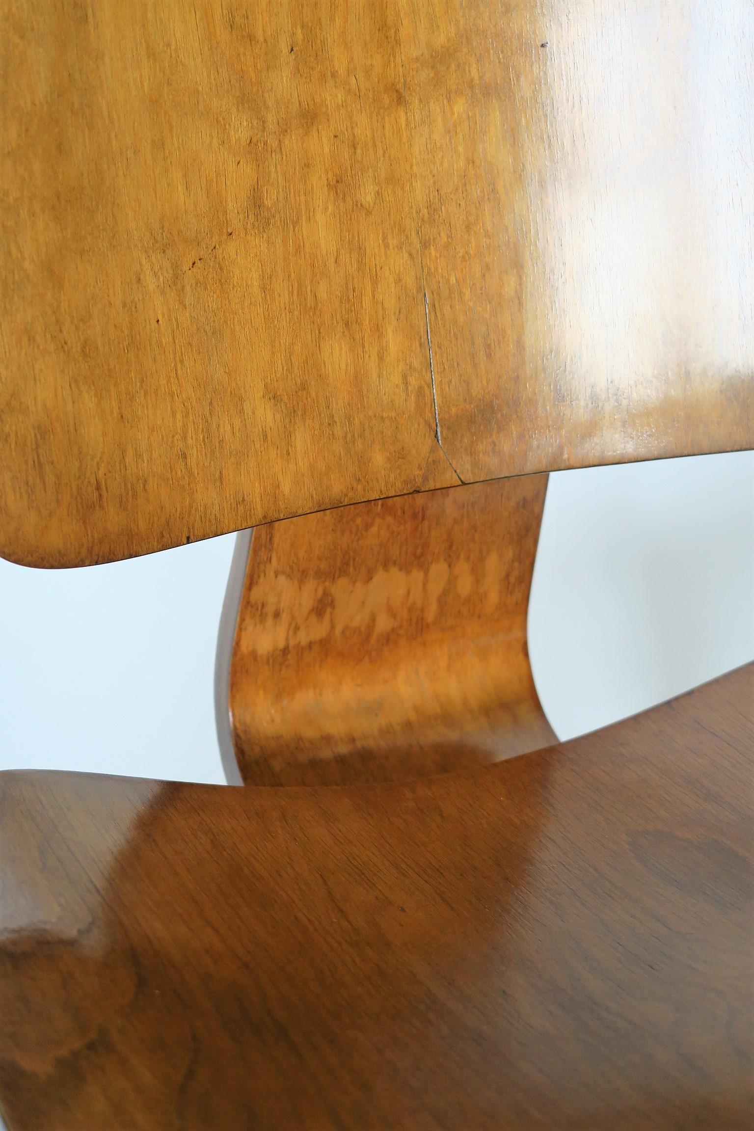 Mid-Century Modern Fauteuil de salon original Eames LCW en contreplaqué d'érable pour Herman Miller, vers 1940