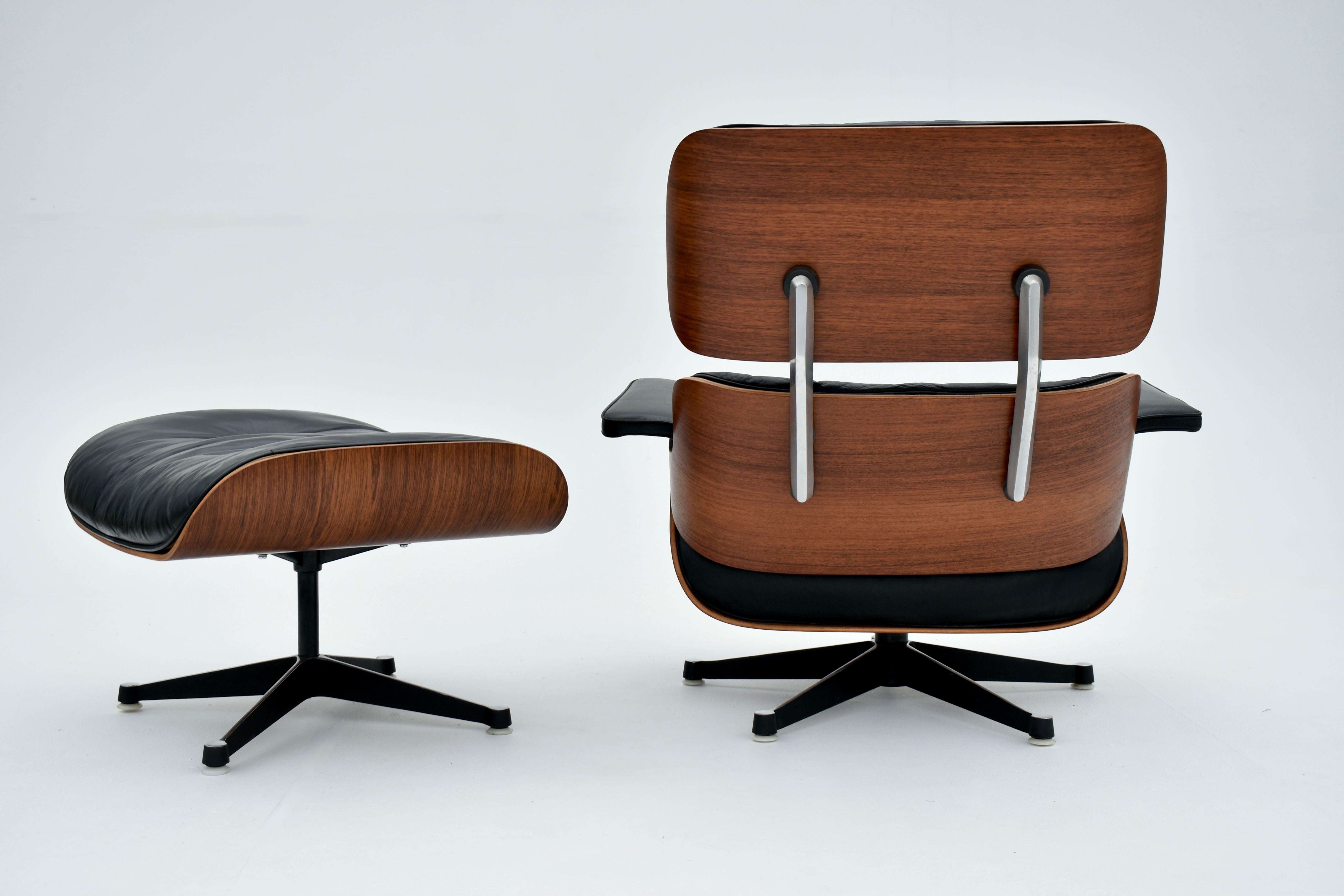 Leather Original Eames Lounge Chair & Ottoman For Hille, London (Herman Miller, Vitra)