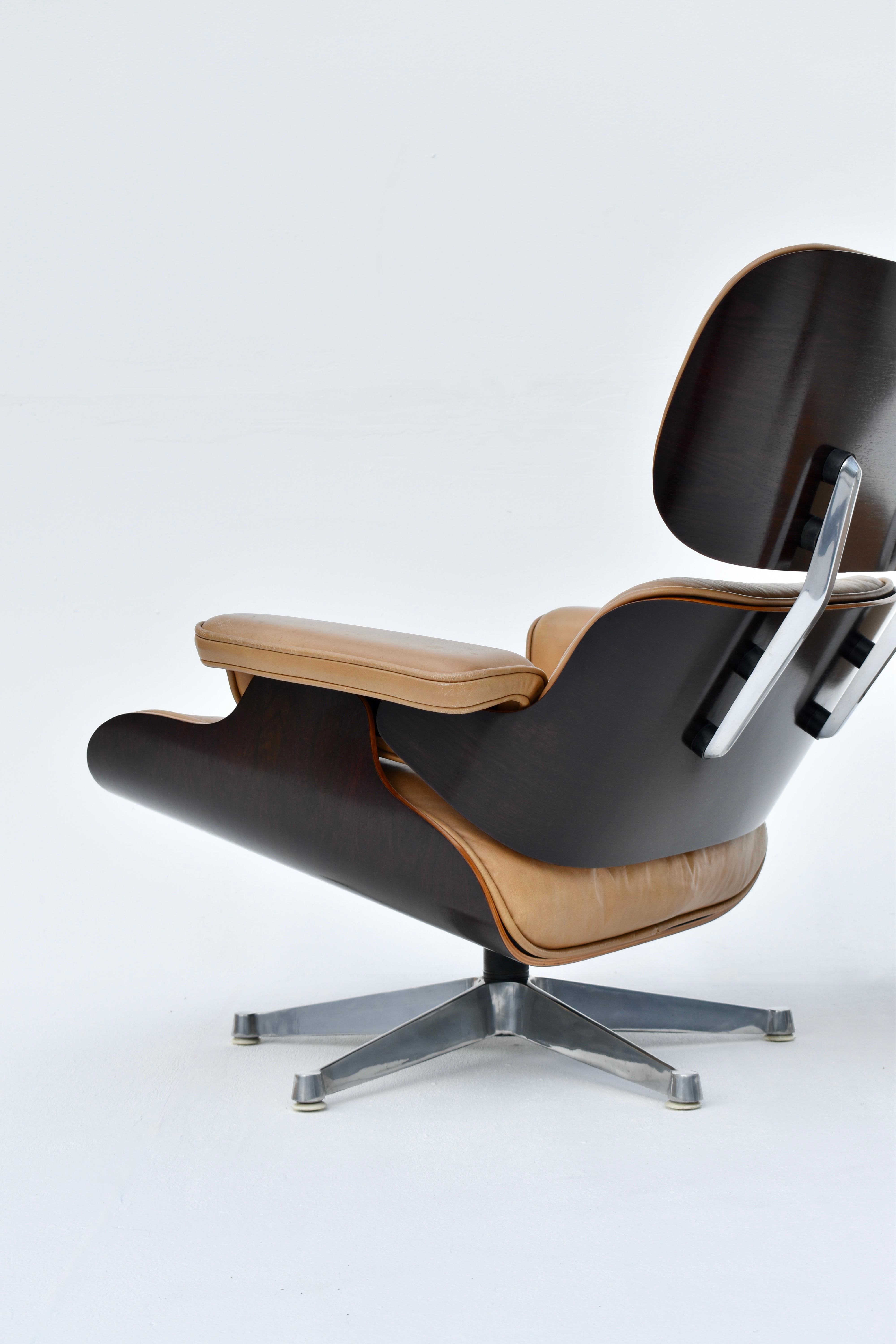 Original Eames Lounge Chair & Ottoman For ICF Italy 1