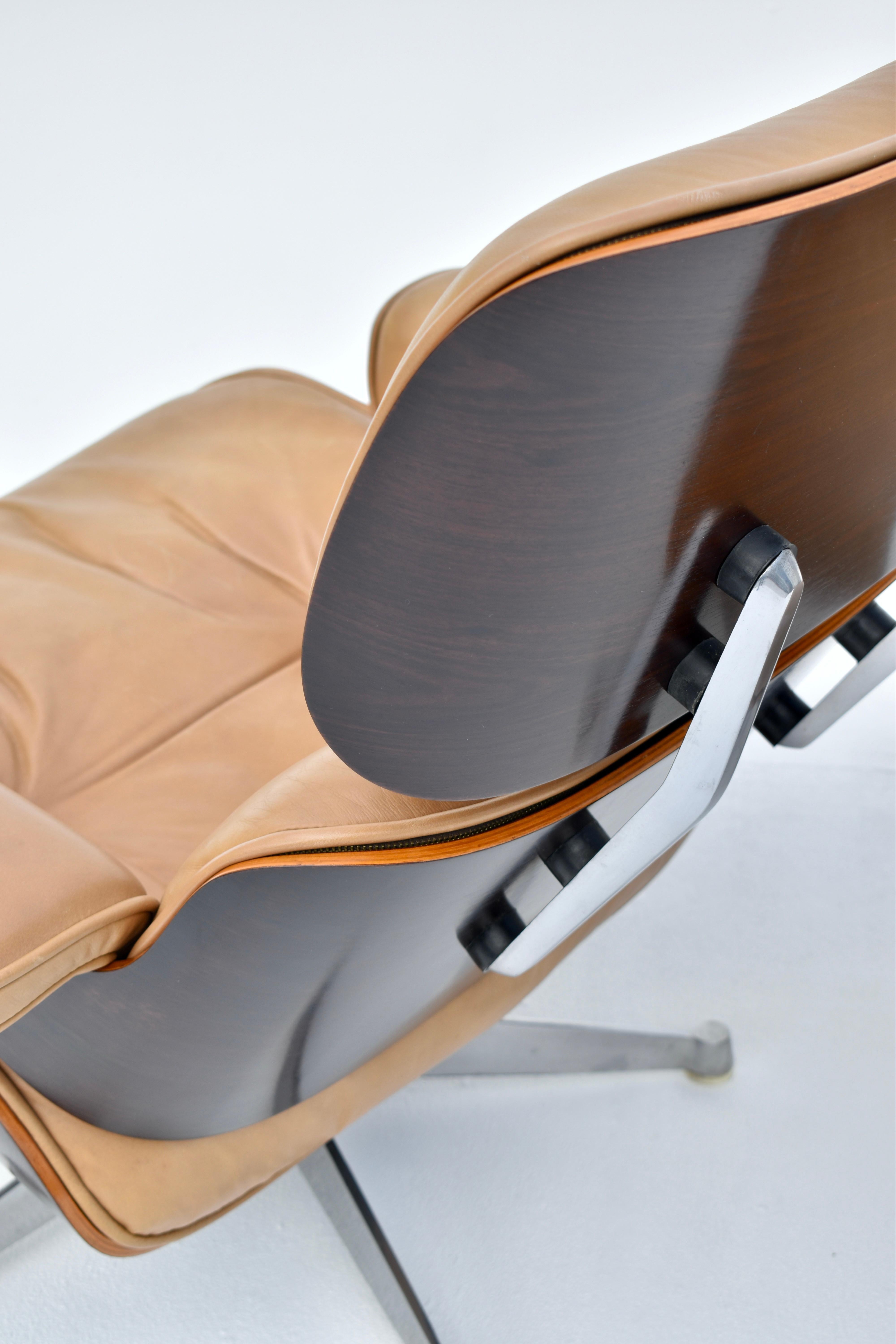 Original Eames Lounge Chair & Ottoman For ICF Italy 2