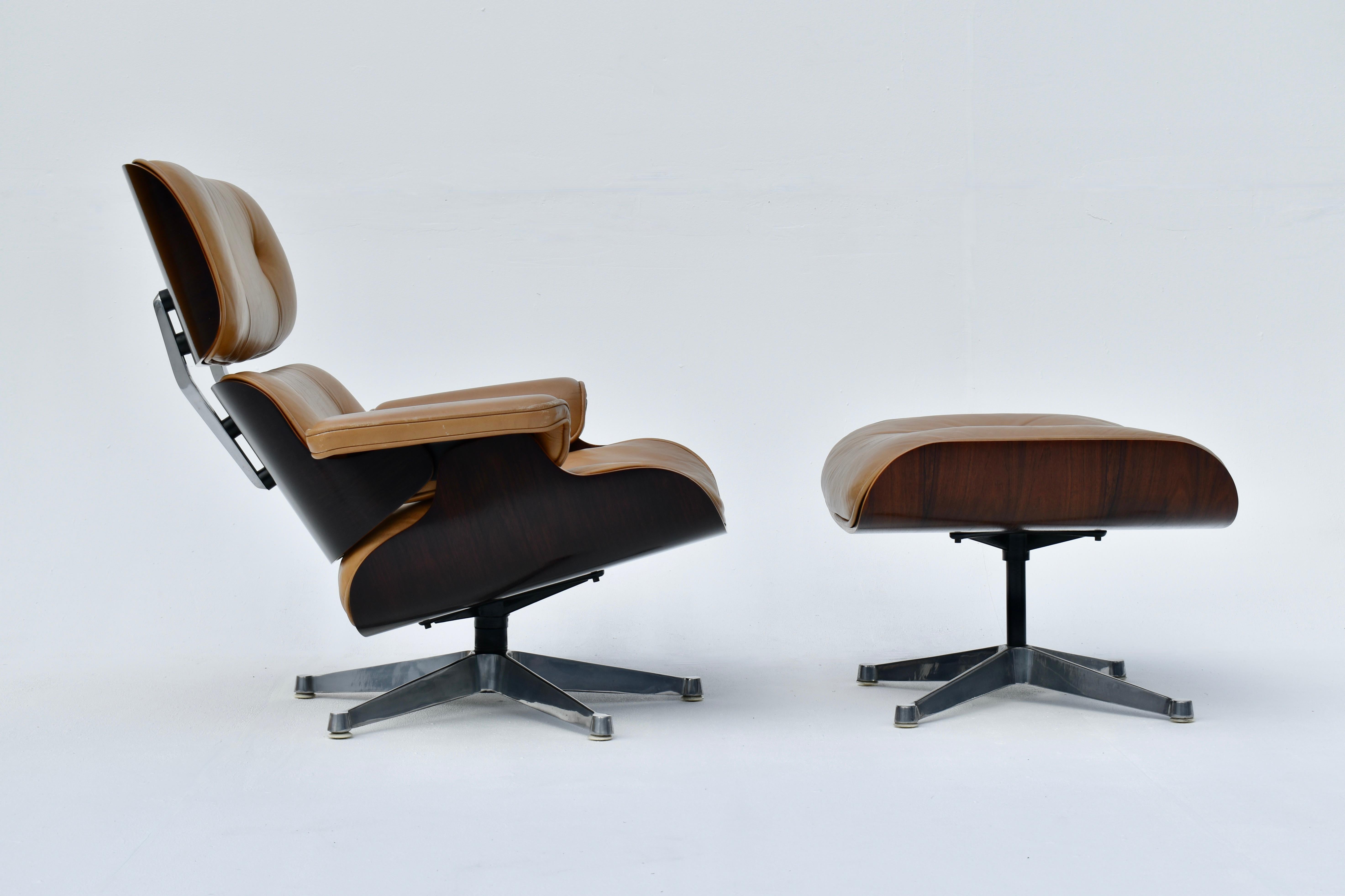 Original Eames Lounge Chair & Ottoman For ICF Italy 5