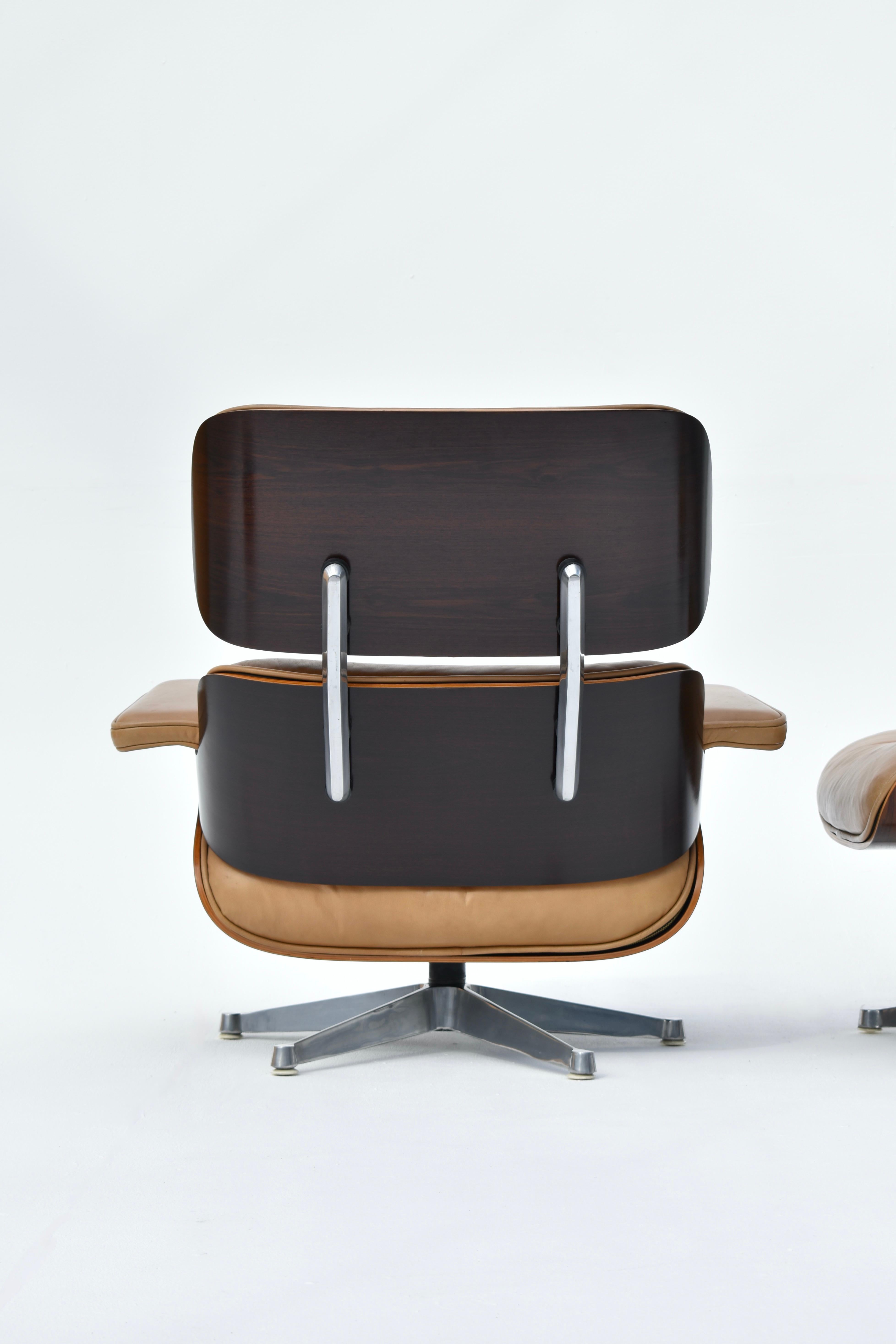 Late 20th Century Original Eames Lounge Chair & Ottoman For ICF Italy