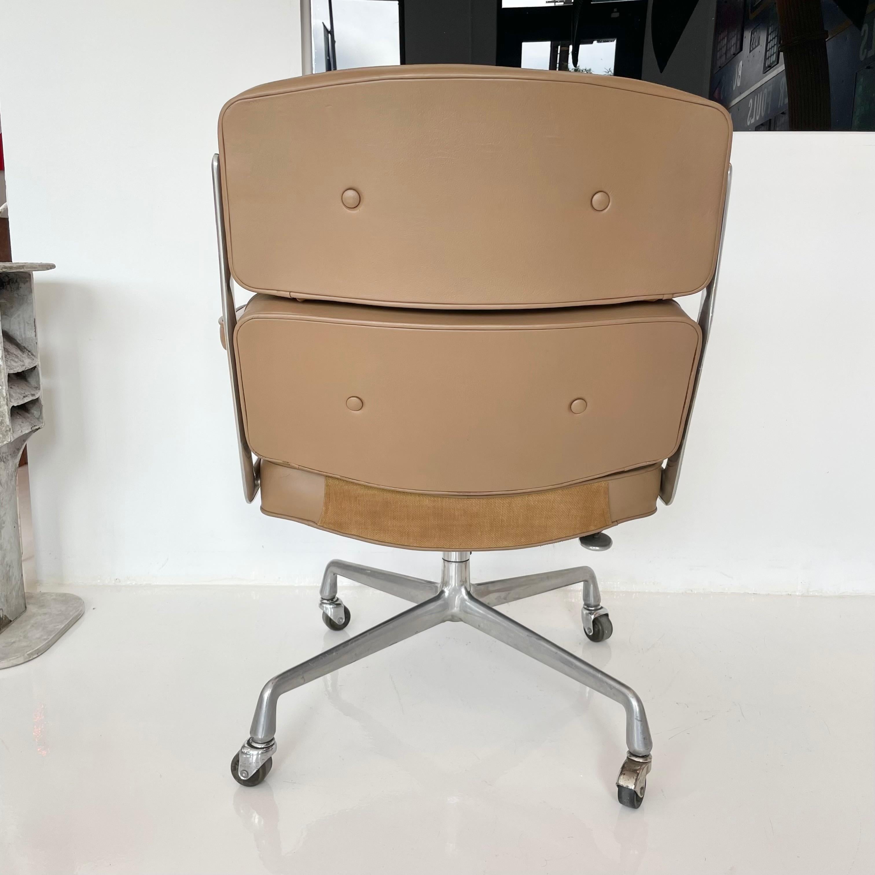North American Original Eames Time Life Chair in Camel Leather