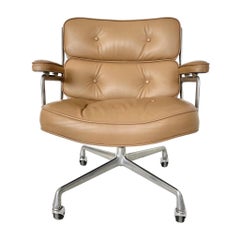 Original Eames Time Life Chair in Camel Leather