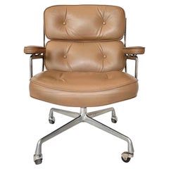 Original Eames Time Life Chair in Camel Leather