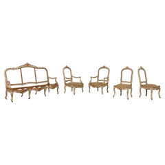 Original Early 19th Century Louis XV Suite in Carved Wood, France