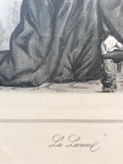 French Louis XIV Style Engraving Print, Early 20th Century