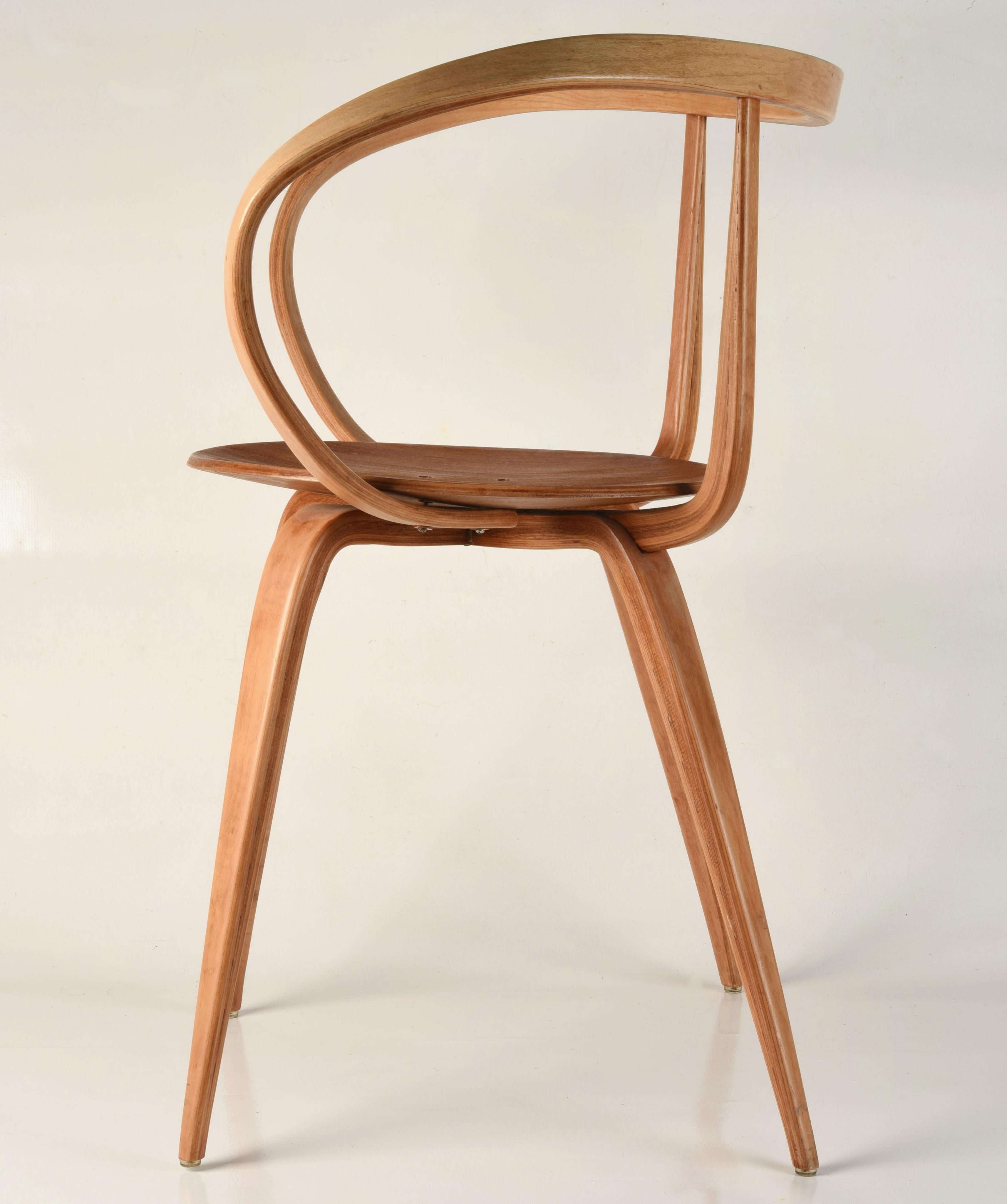 Mid-Century Modern Original Early George Nelson for Herman Miller Pretzel Chair  For Sale
