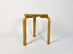 Original Alvar Aalto Stool 60, distributed by Finmar