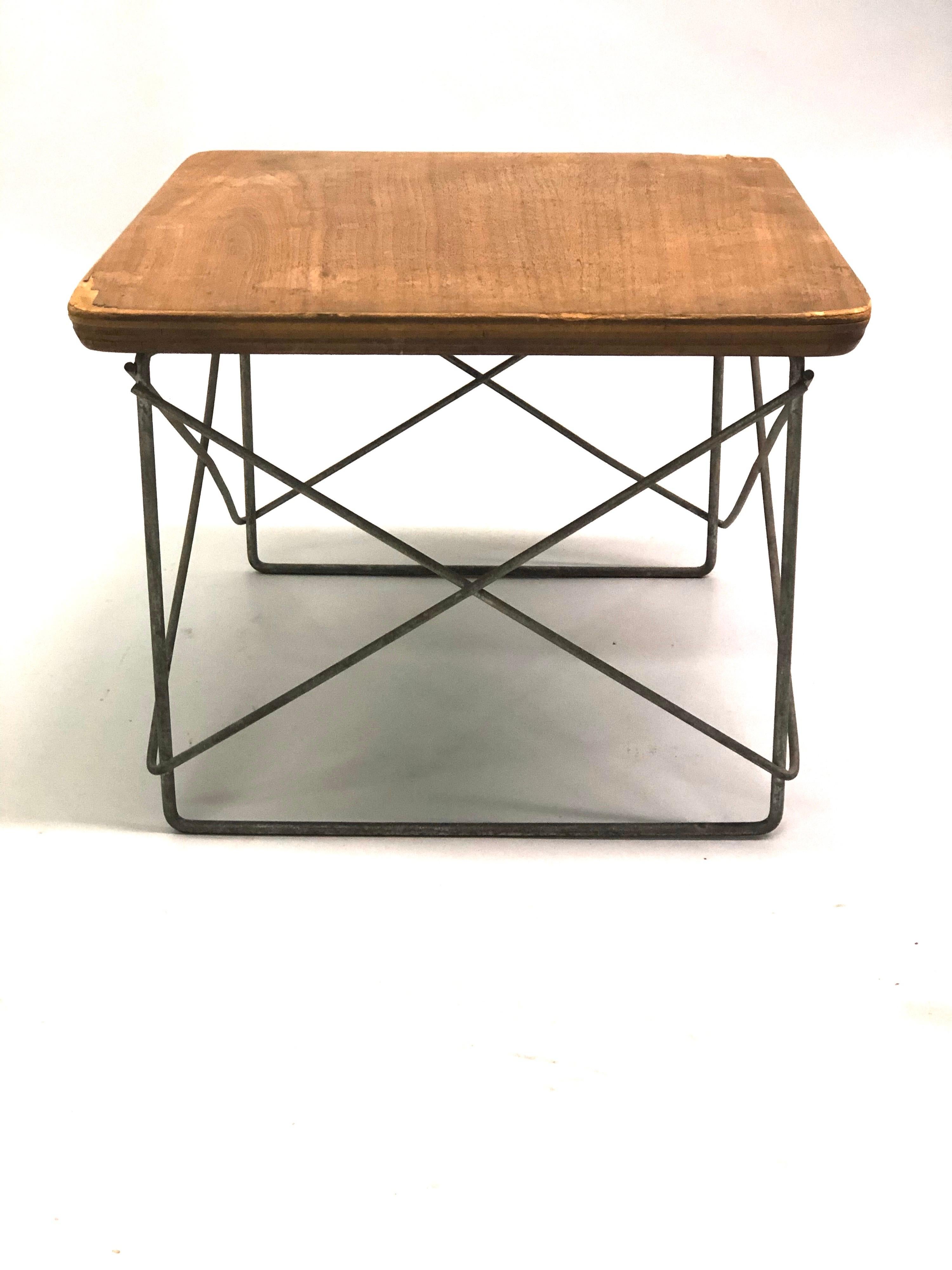 American Original Early Series Mid-Century Modern LTR Side Table by Charles and Ray Eames
